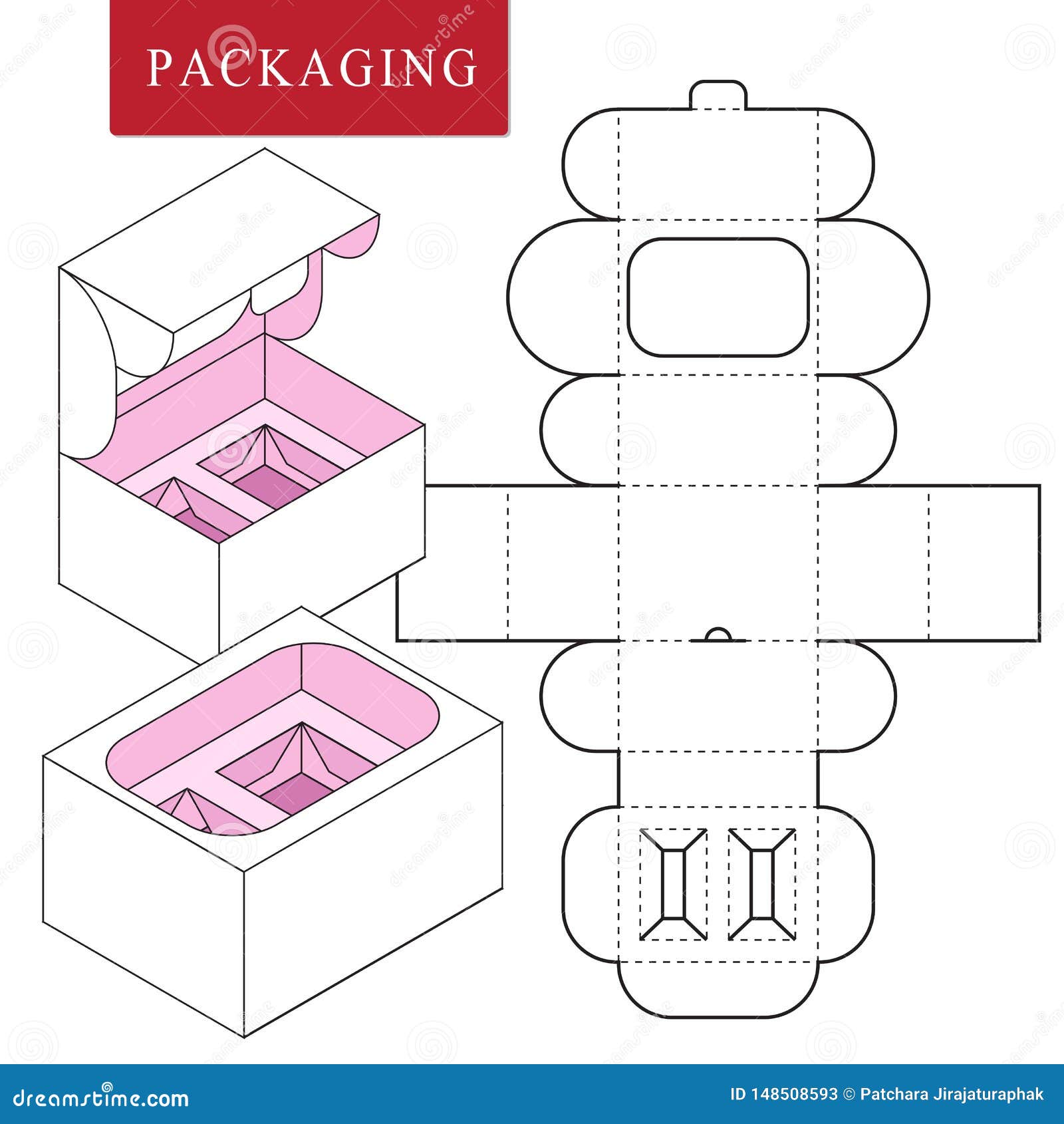 Vector Illustration of Box.Package Template Stock Vector - Illustration ...