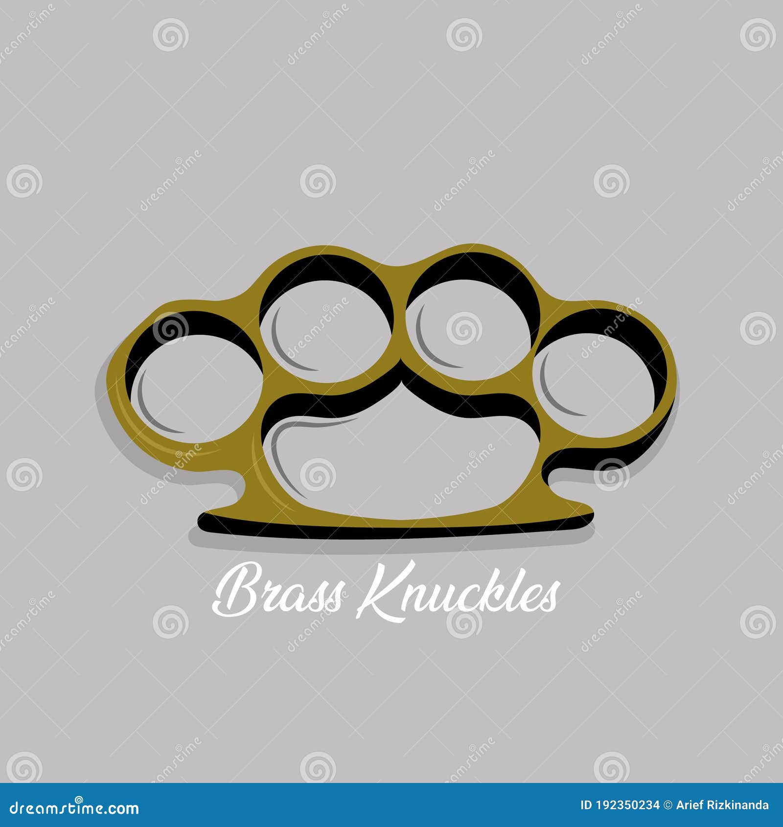 Vector Illustration of Brass Knuckles Stock Vector Illustration of