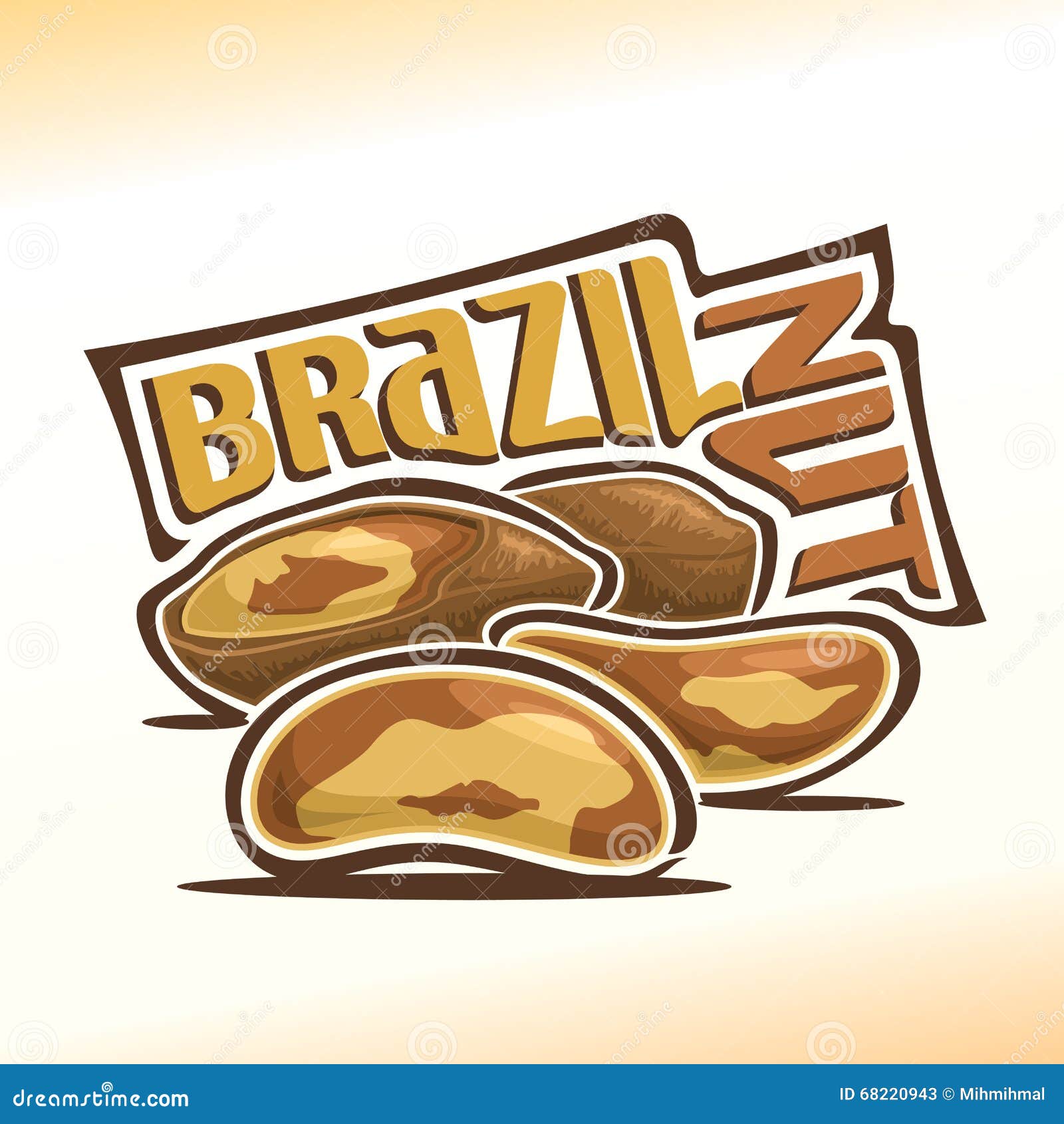 Vector Illustration of Brazil Nuts Stock Vector - Illustration of brown