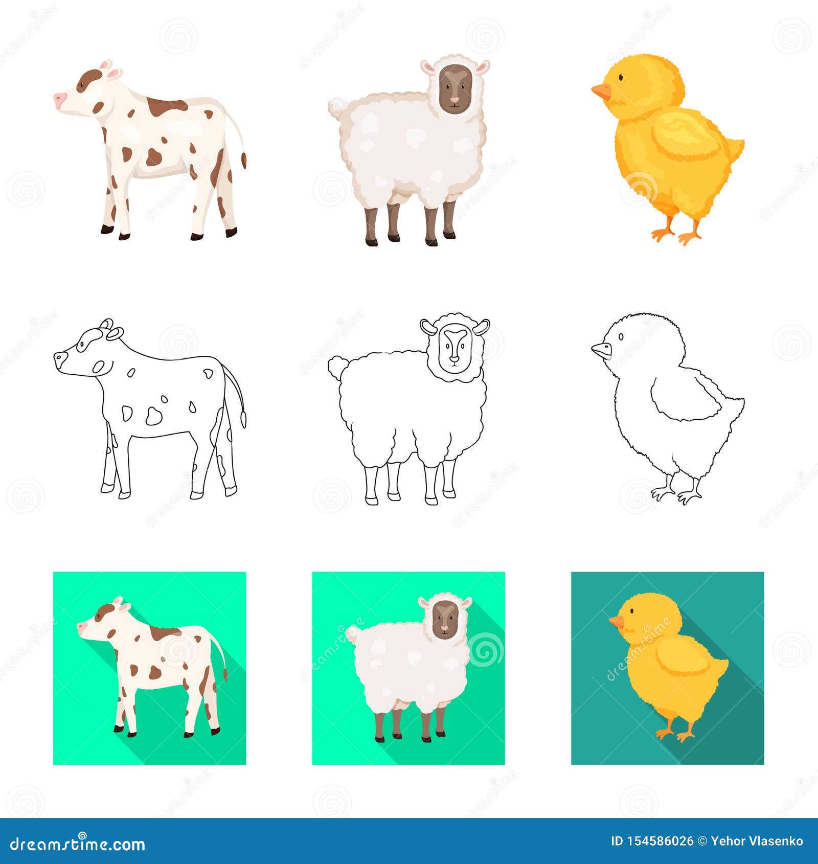 Vector Illustration of Breeding and Kitchen Icon. Set of Breeding and