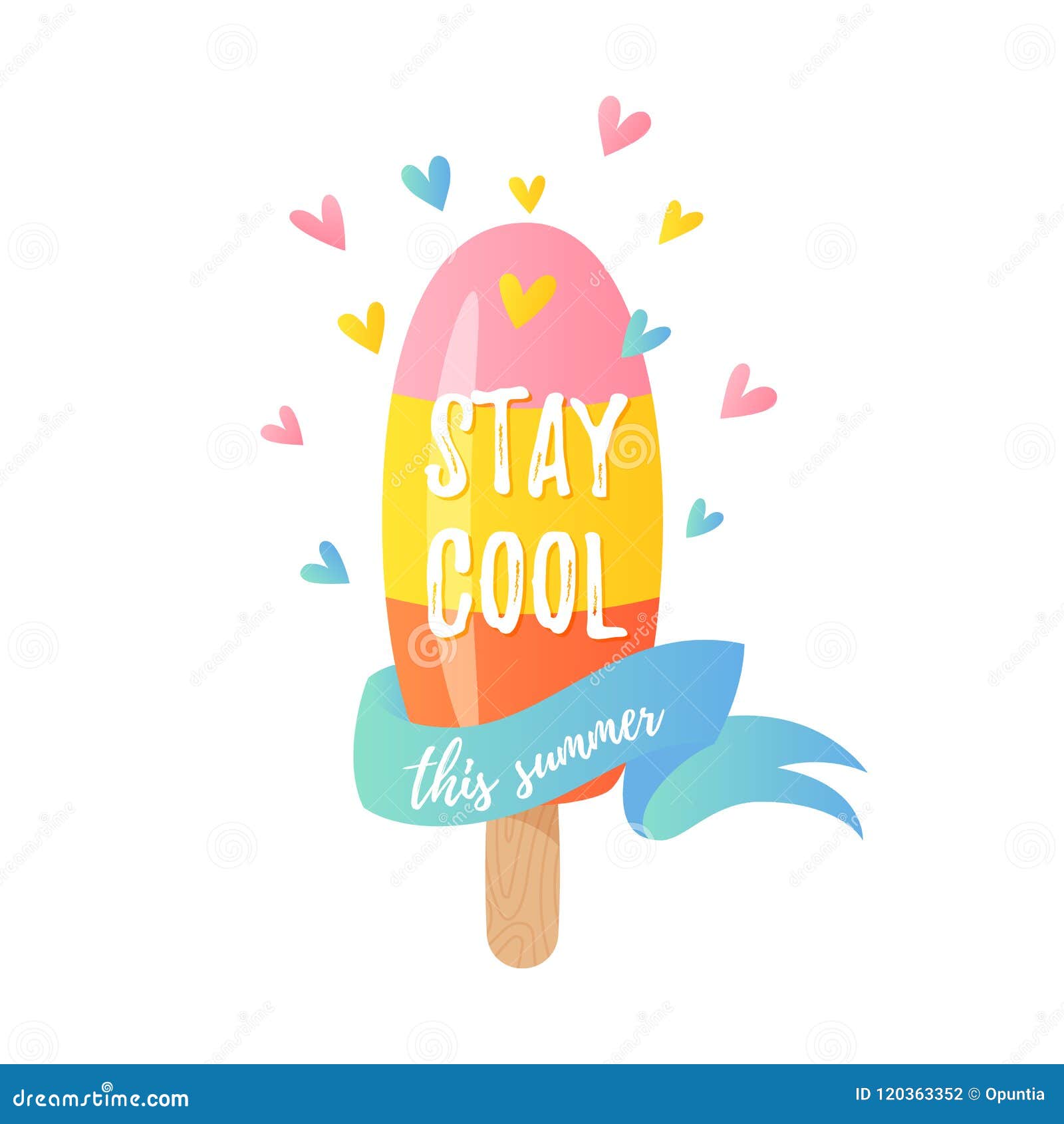Vector Illustration, Stay Cool this Summer Card. Stock Vector -  Illustration of cool, collection: 120363352