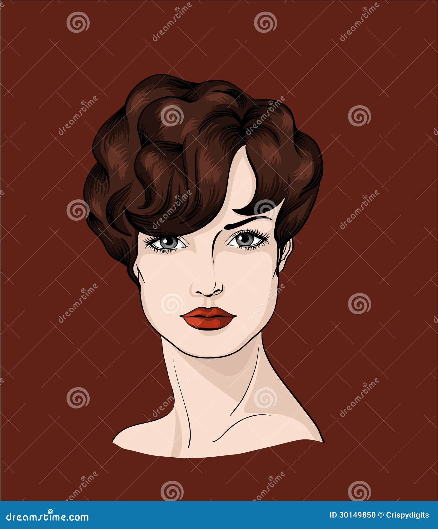 Drawing Of Anime Face With Short Hair Outline Sketch Vector, Anime