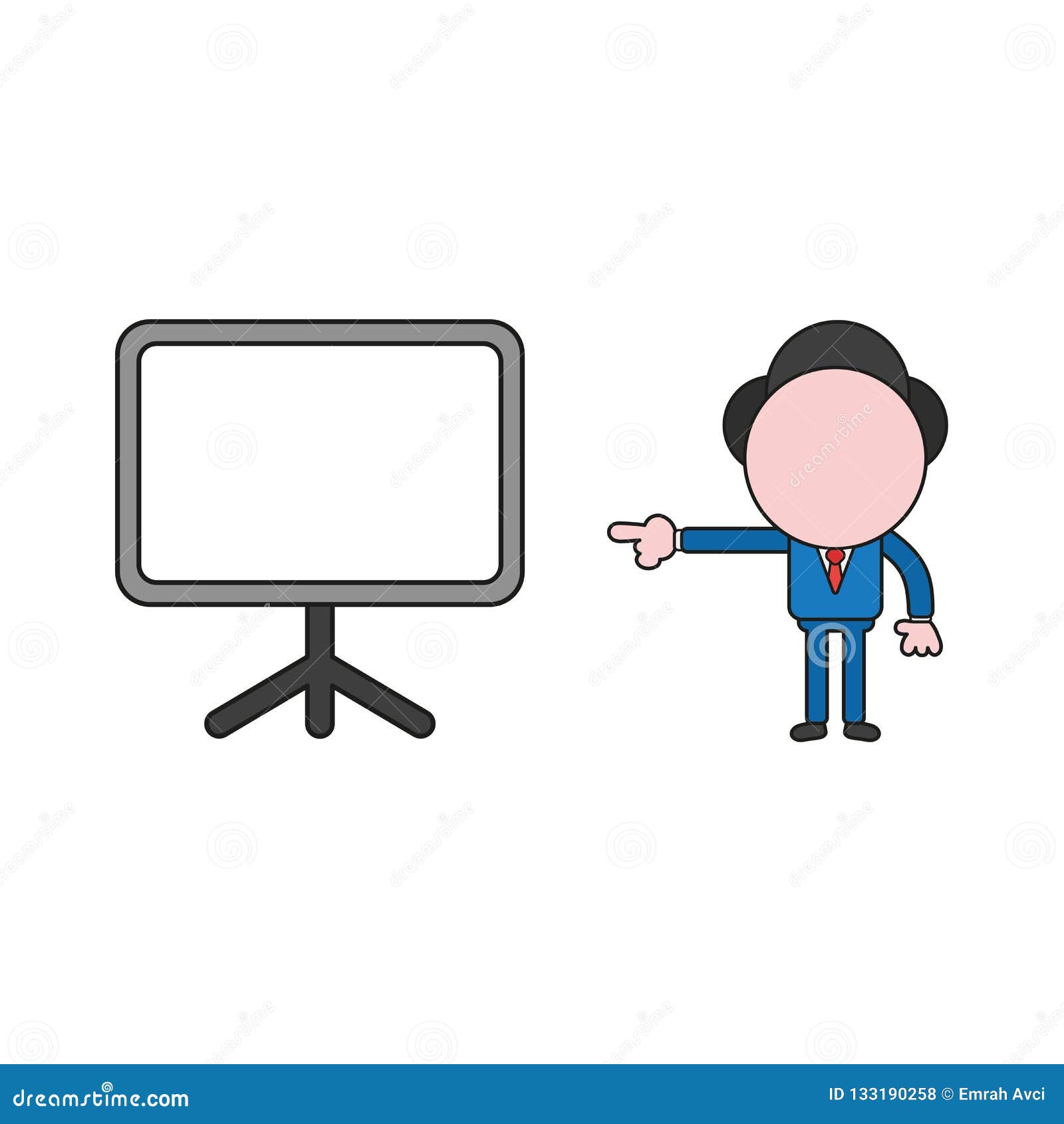 Vector Illustration Of Businessman Character Pointing Blank Pres Stock Vector Illustration Of Businessman Character Pointing Blank Pres Stock