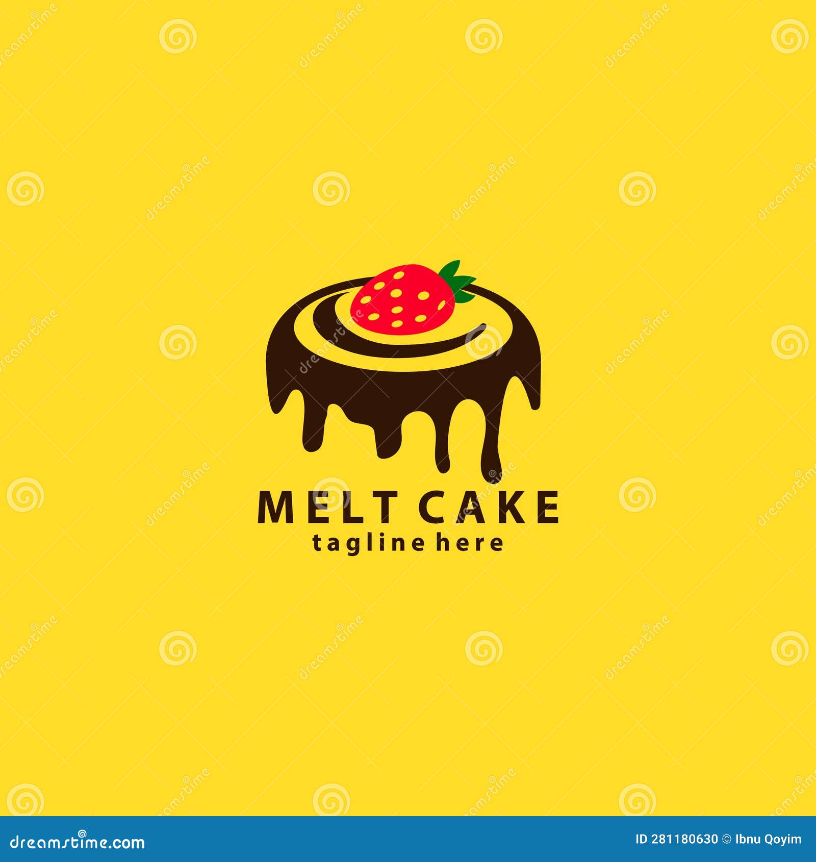 Vector Illustration of a Cake with Chocolate Drip Stock Vector