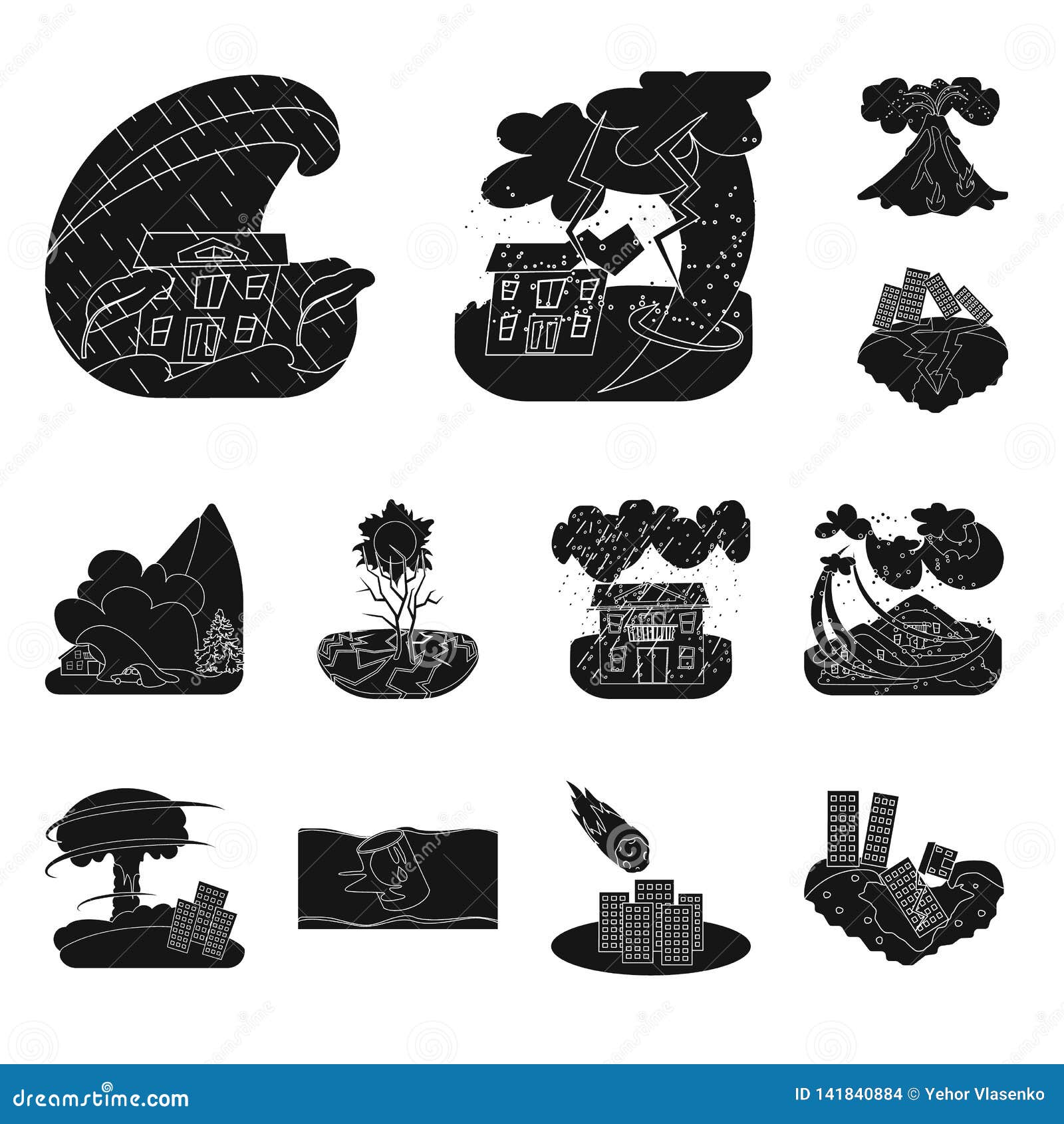 Vector Illustration Of Calamity And Crash Symbol Set Of Calamity And Vector Illustration Of Calamity And Crash Symbol Set Of Calamity And