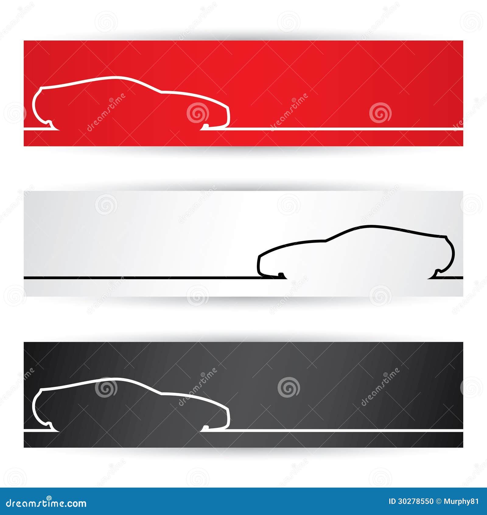 Car banners stock vector. Illustration of automotive 30278550