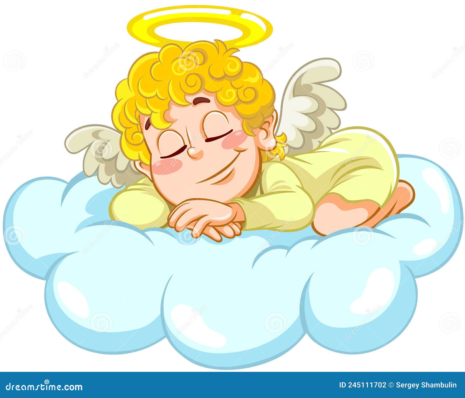 Angel Baby sleeping. stock vector. Illustration of valentine 245111702