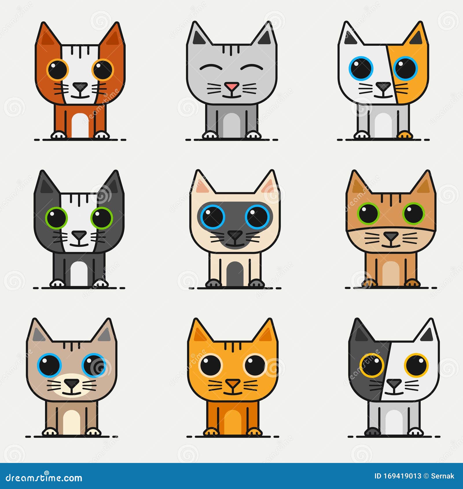 Featured image of post Cartoon Cat Faces Images / Cute cat face happy cartoon design thick line vector.