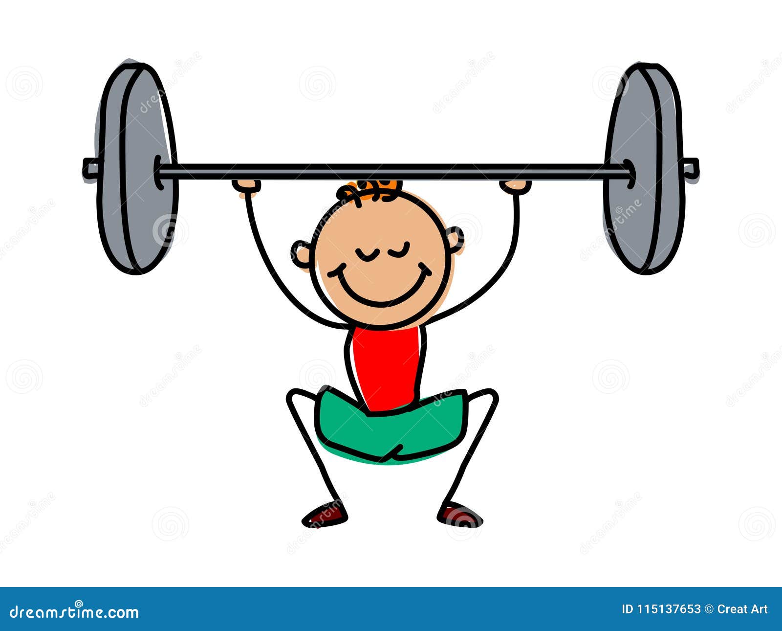 Weight Lifting Cartoon Clipart Of People