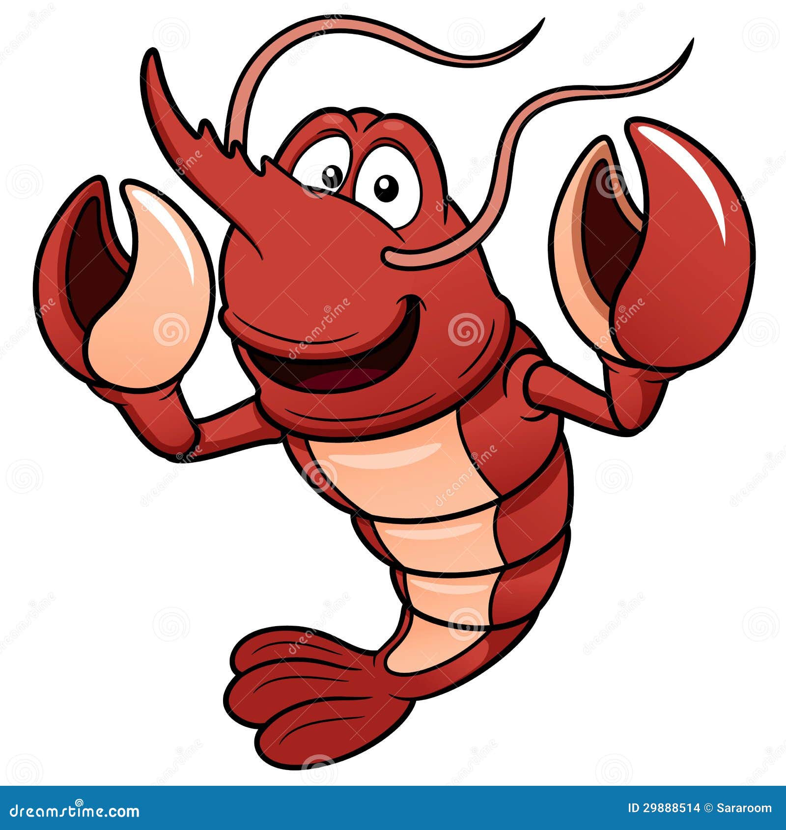 Cartoon Shrimp Stock Images - Image: 29888514