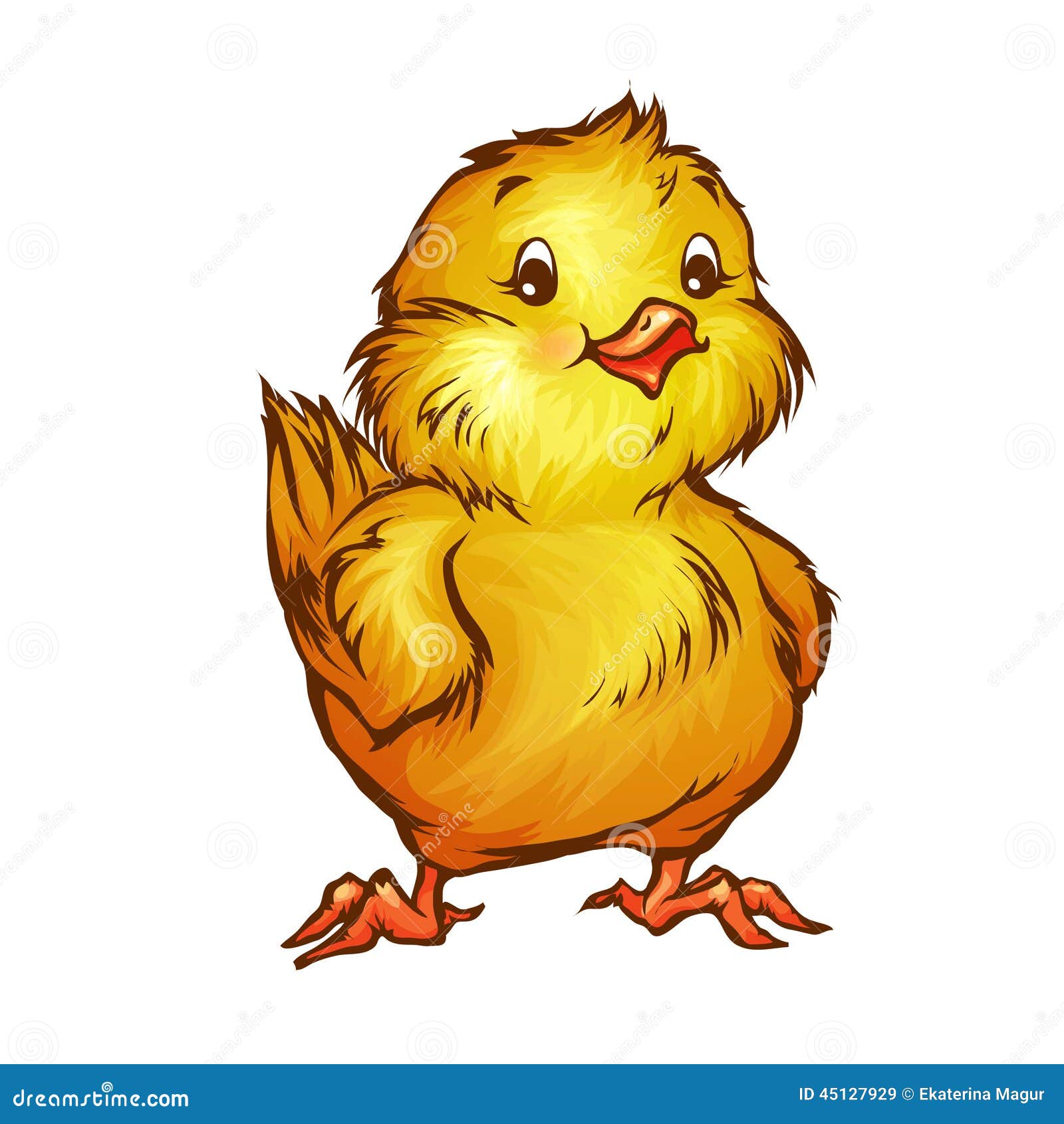 Vector Illustration Of Chick In Cartoon Style Illustration 45127929 -  Megapixl