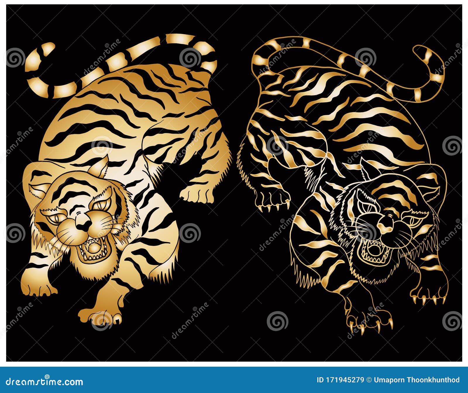 Traditional Tiger Vector Illustration for Sticker or Tattoo Design on Background. Stock Vector - Illustration of graphic, drawn: 171945279 Traditional Tiger Vector Illustration for Sticker or Tattoo Design on Background. Stock Vector - Illustration of graphic, drawn: 171945279