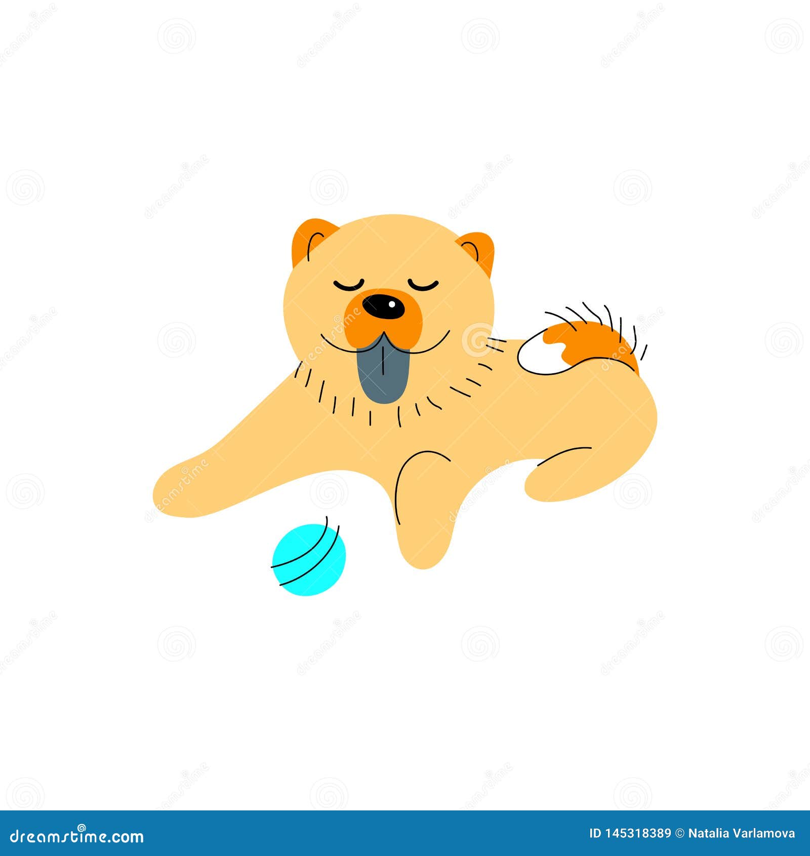 Vector Illustration of Chow Chow Dog Stock Illustration - Illustration