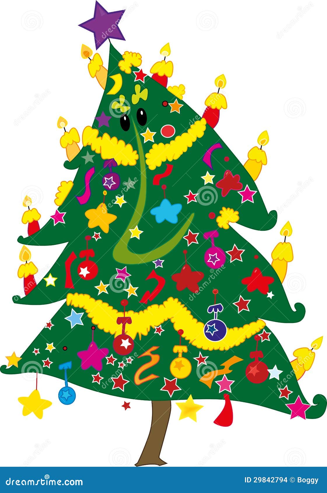 Christmas tree stock vector. Illustration of wintertime - 29842794