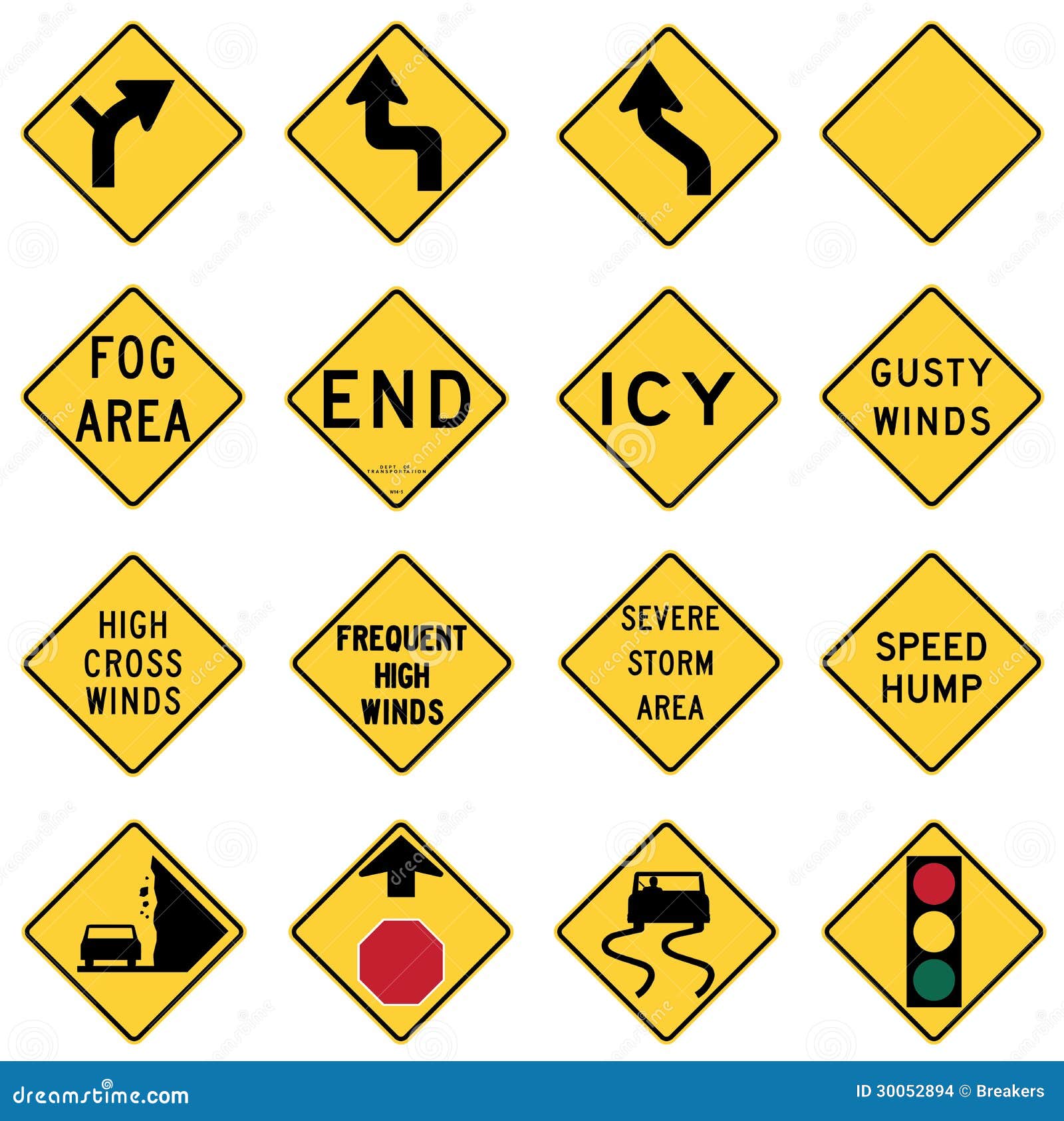 traffic warning signs in the united states