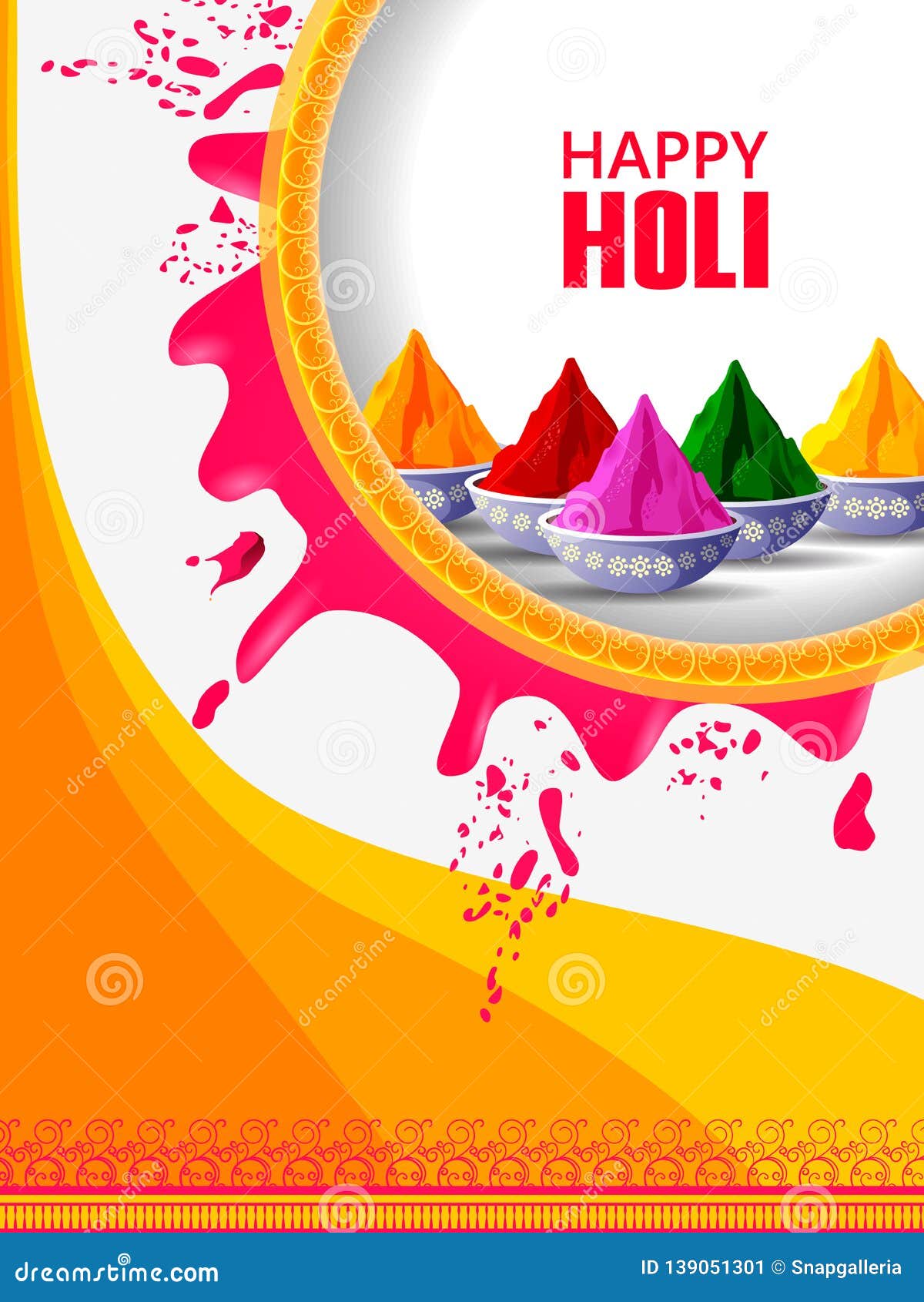 Vector Illustration of Colorful Splash for Holi Background Stock Vector -  Illustration of creative, editable: 139051301