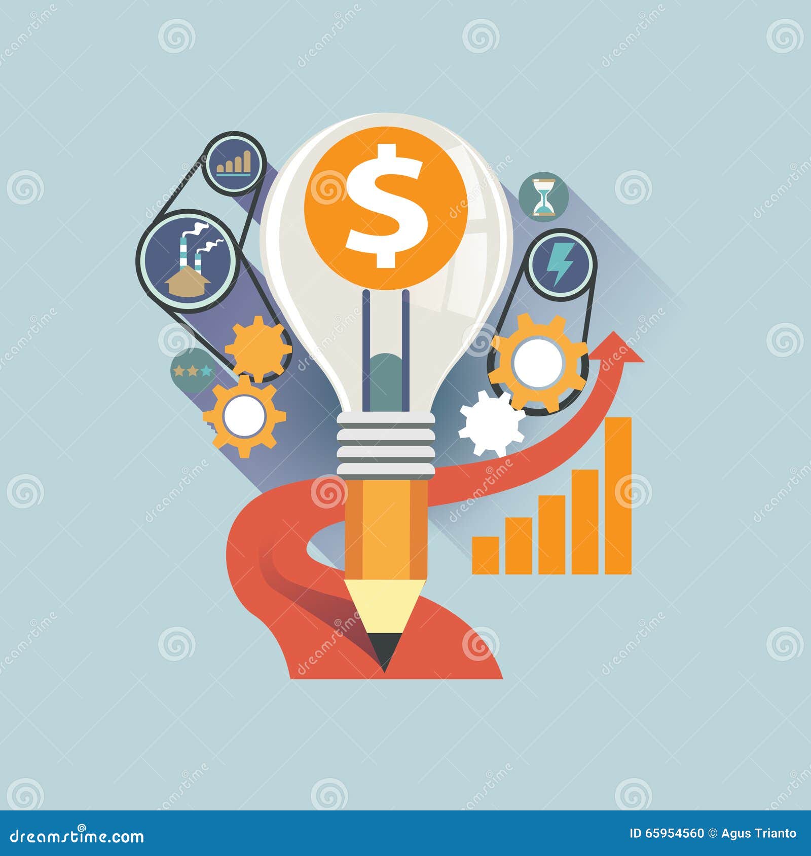 Vector Illustration Concept For Business Strategy And Industrial ...