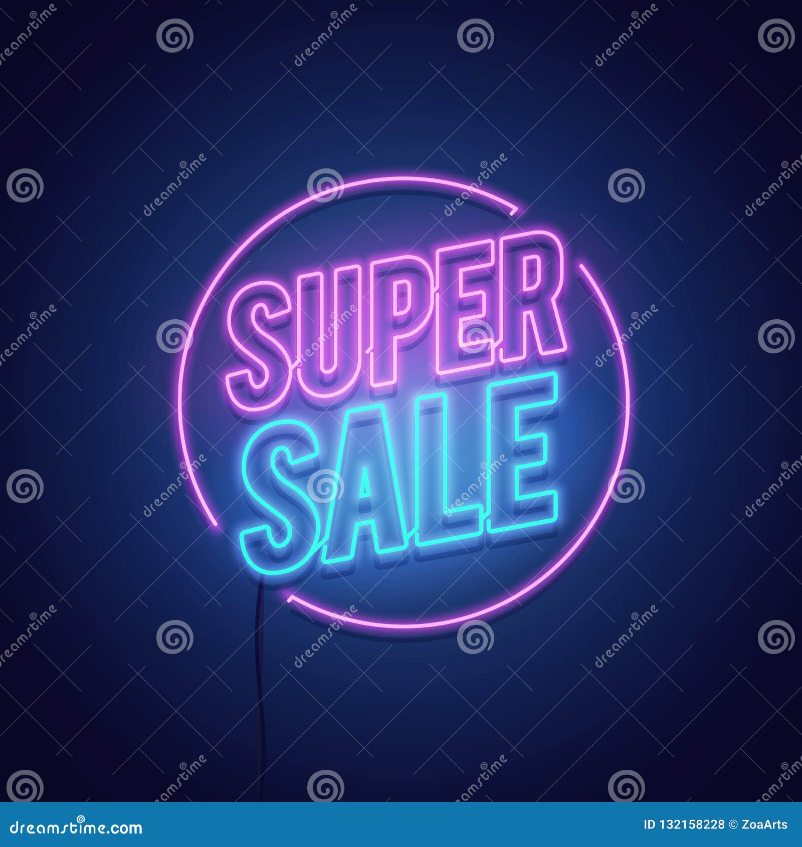 Vector Illustration High Detailed Glowing Retro Sale Neon Word Sign With Electric Light Parts Background For Your Advertise Disc Stock Vector Illustration Of Light Decorative 132158228