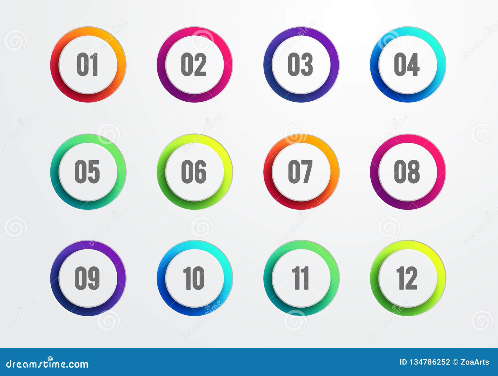wallpapers Creative Bullet Point Icon https www dreamstime com vector illustration creative number bullet point set cut out rings to flat color gradient web icon element vector illustration image134786252