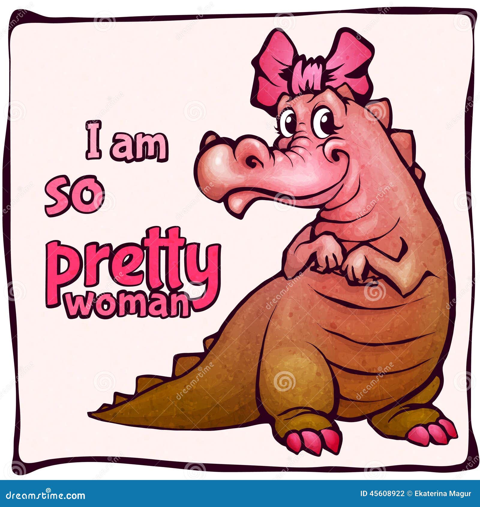 Vector Illustration of Crocodile Girl in Cartoon Stock Vector