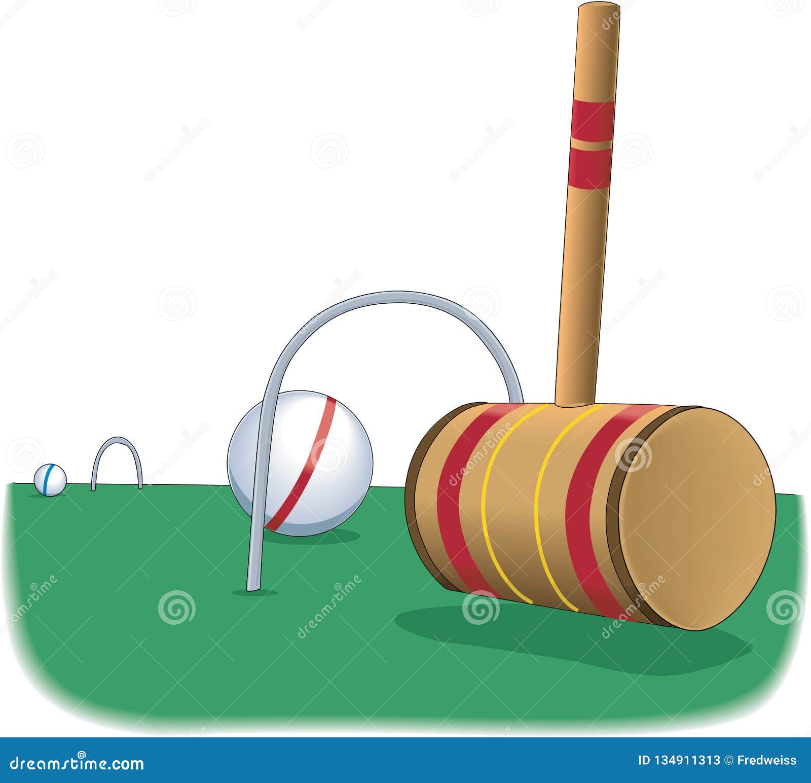 Croquet Vector Illustration Stock Vector Illustration of sport, mallet 134911313