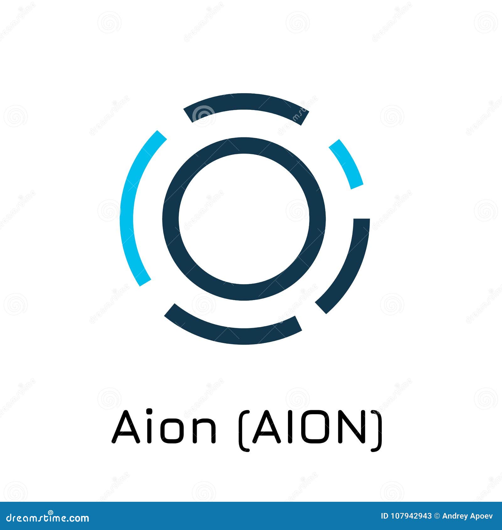 Aion AION. Vector Illustration Crypto Coin Icon Stock ...