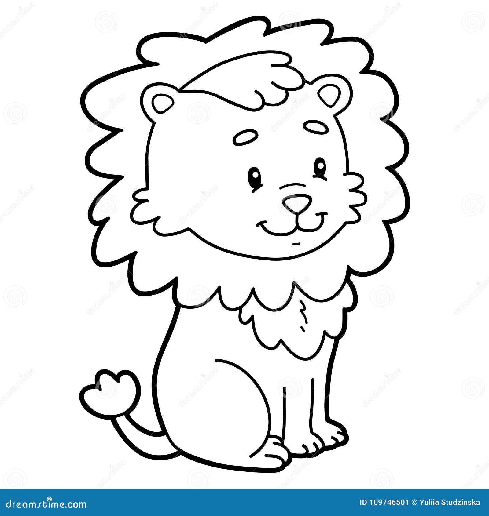 Coloring page cartoon lion stock vector. Illustration of drawn - 109746501 Coloring page cartoon lion stock vector. Illustration of drawn - 109746501