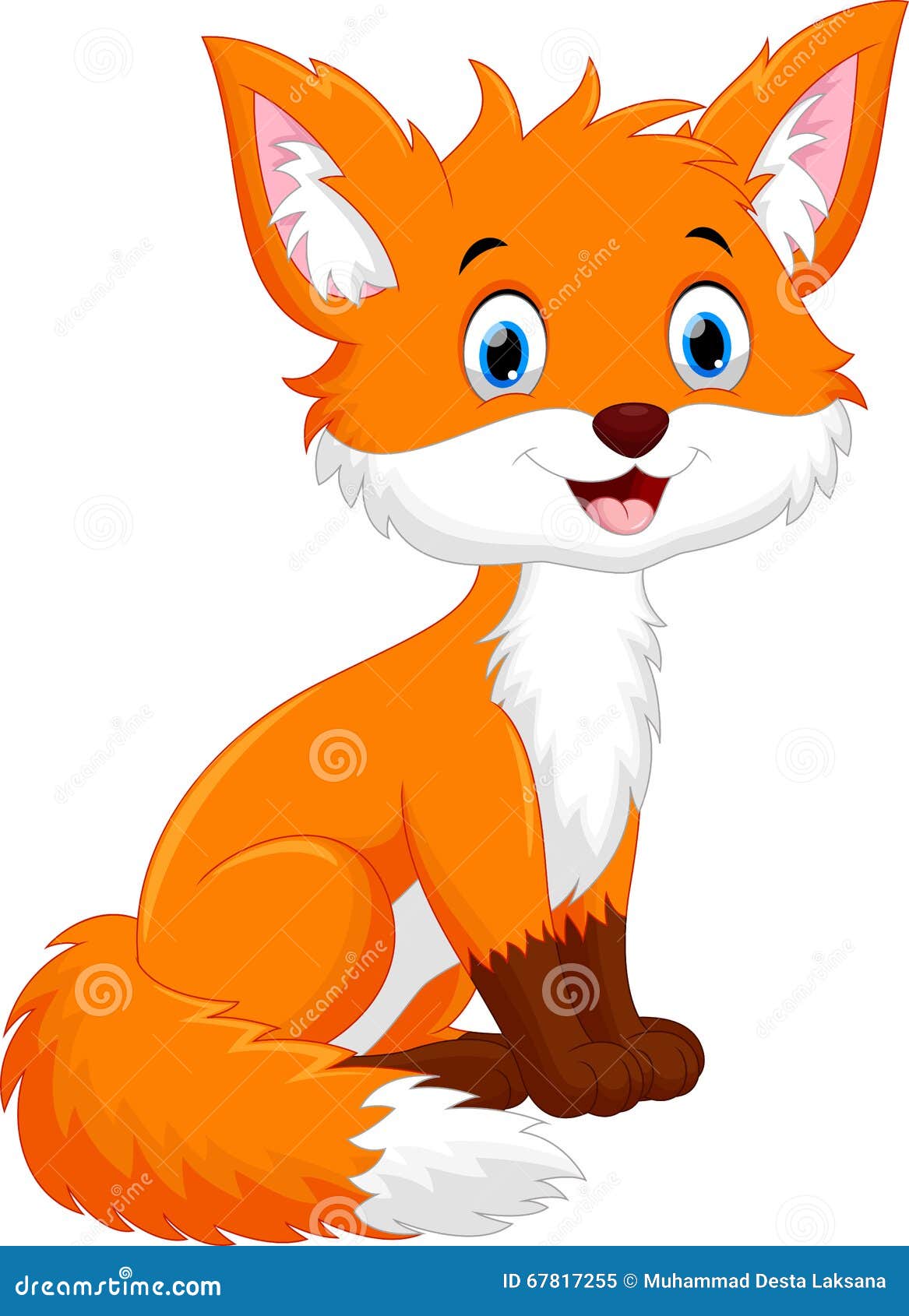   of cute fox cartoon