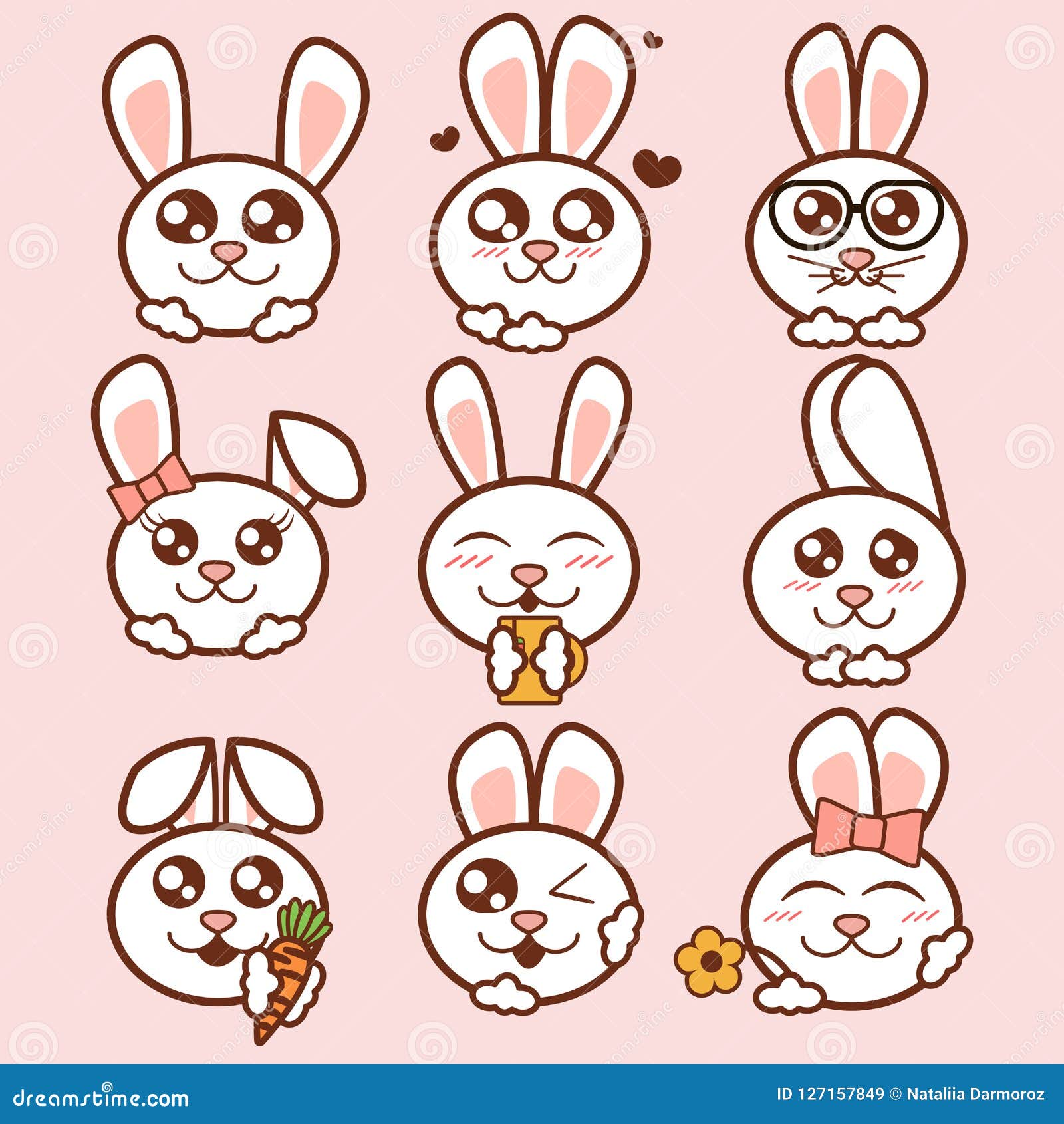 Cute Bunny/Rabbit Stickers