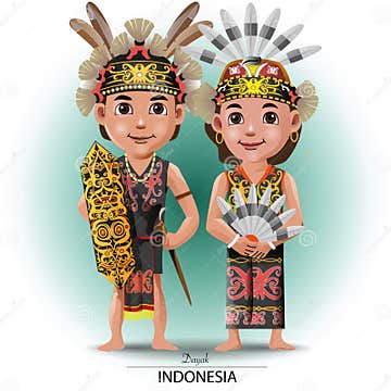 Dayak traditional cloth stock vector. Illustration of country - 147936871