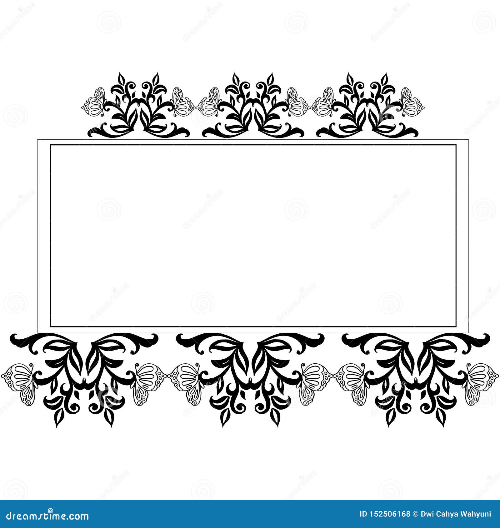 Vector Illustration Decorative of Card with Various Artwork Flower ...