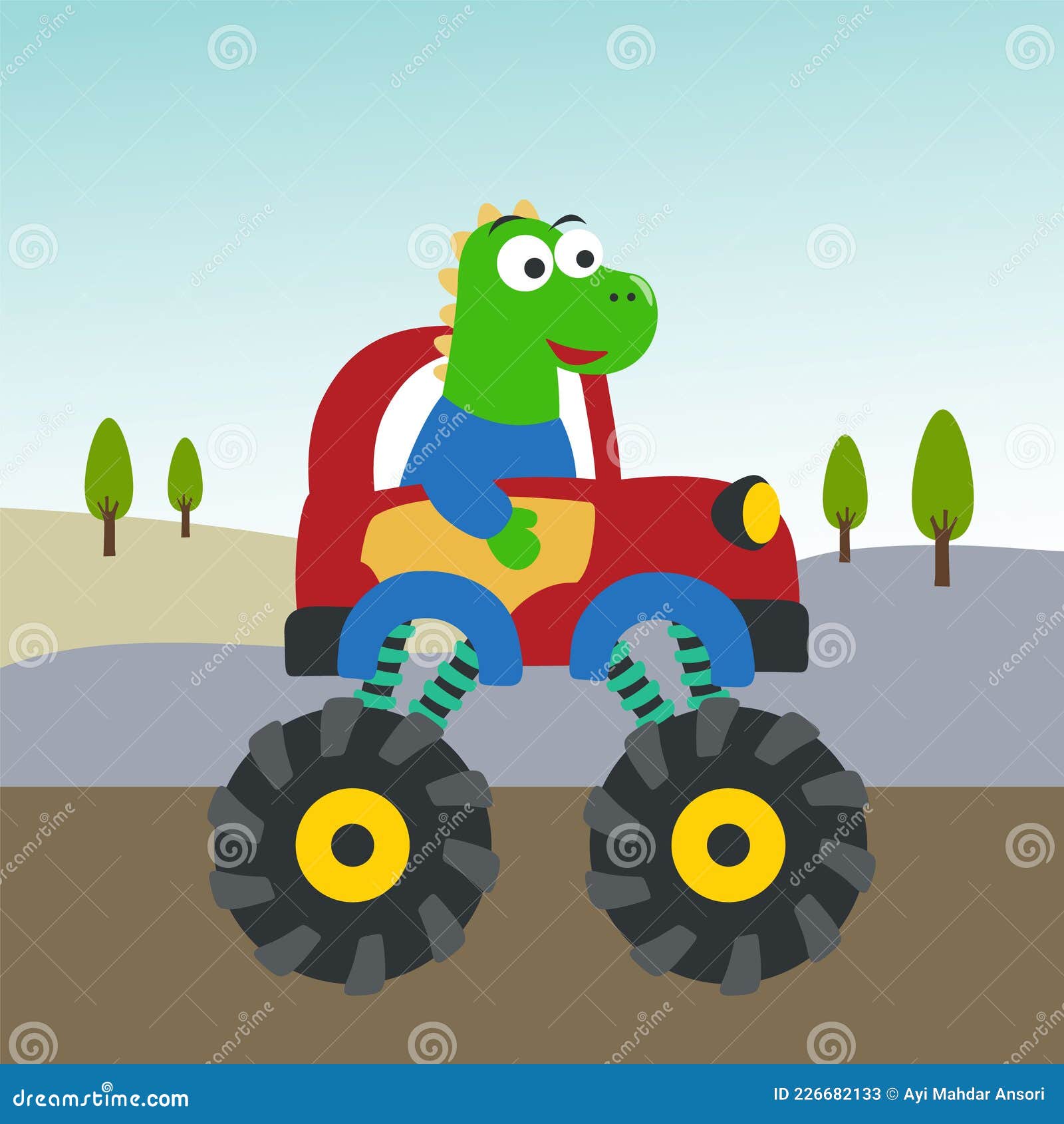 Vector Illustration of Dinosaurs Riding Monster Truck with Cartoon Style. Can Be Used for T-shirt Print, Kids Wear, Invitation Stock Vector - Illustration of flame, dino: 226682133 Vector Illustration of Dinosaurs Riding Monster Truck with Cartoon Style. Can Be Used for T-shirt Print, Kids Wear, Invitation Stock Vector - Illustration of flame, dino: 226682133