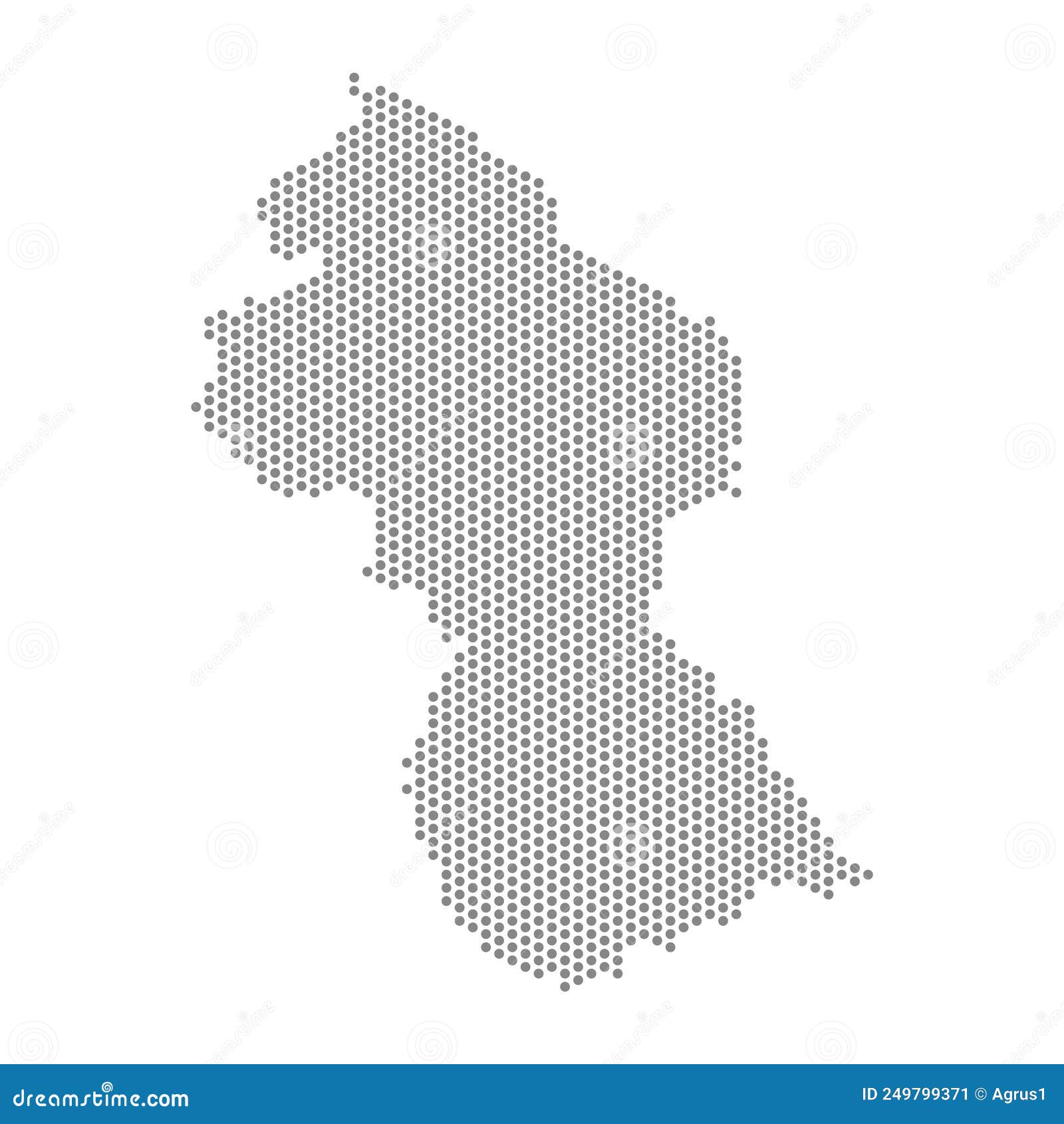 Vector Illustration of Dotted Map of Guyana Stock Vector - Illustration ...