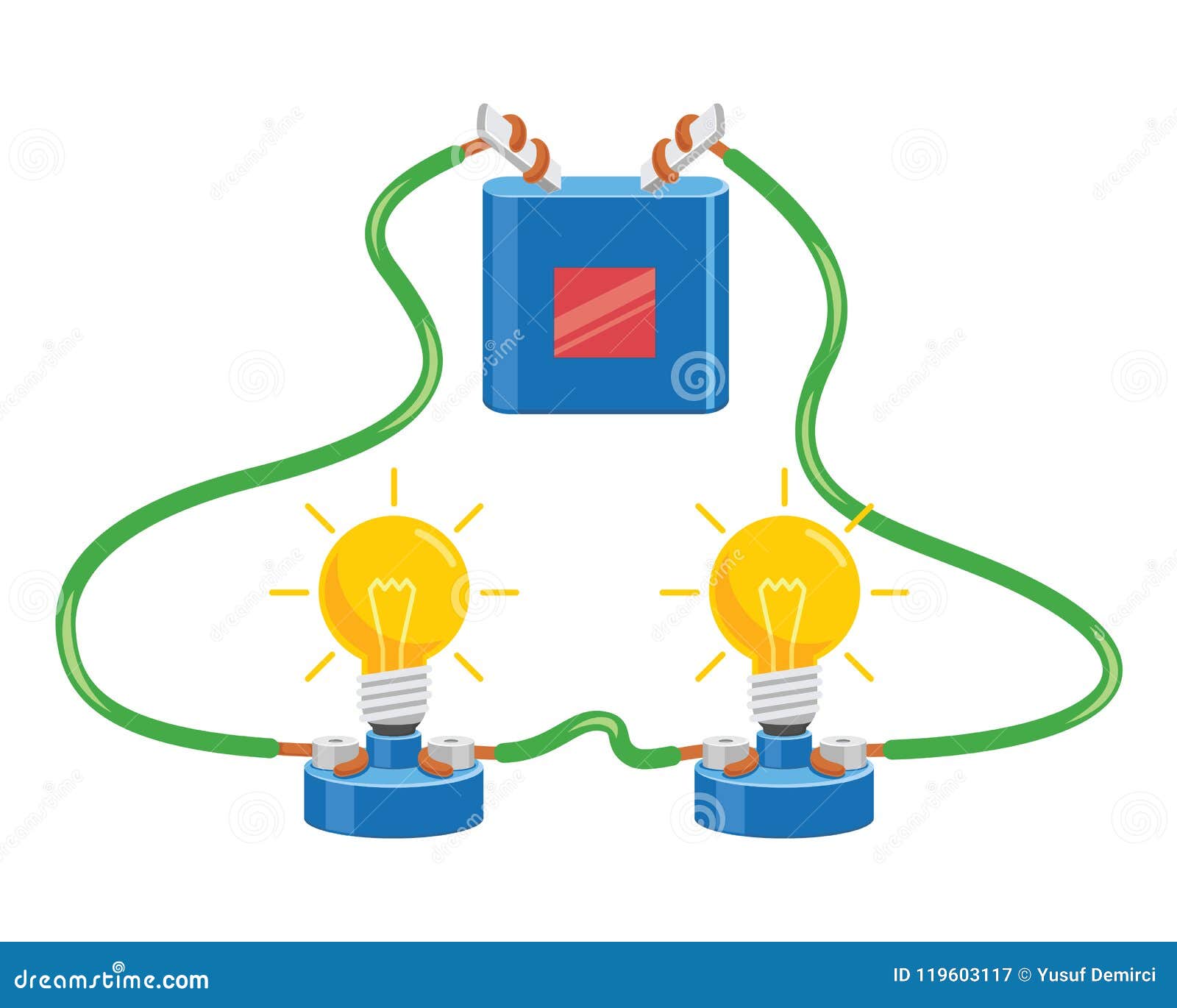 Vector Illustration of Electric Circuit Stock Vector Illustration of