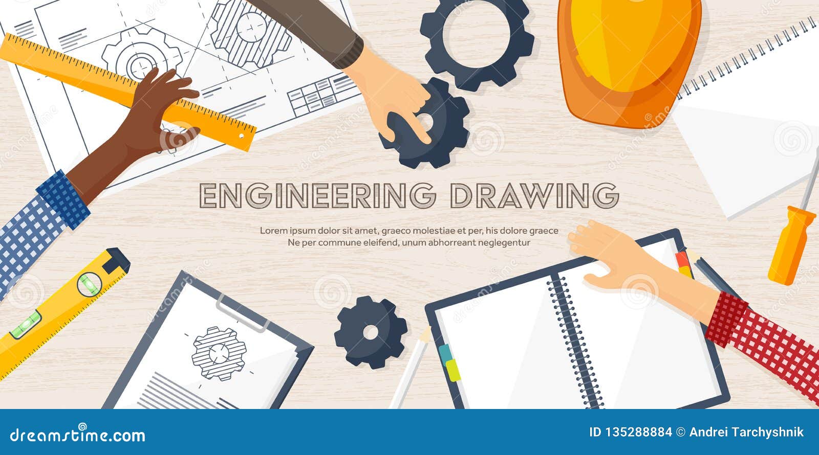 Vector Illustration Engineering And Architecture Drawing