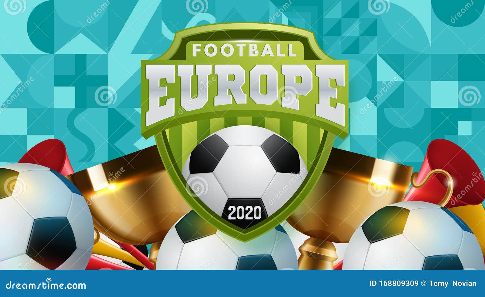 Vector Illustration. European Football Cup 2020. Logo ...