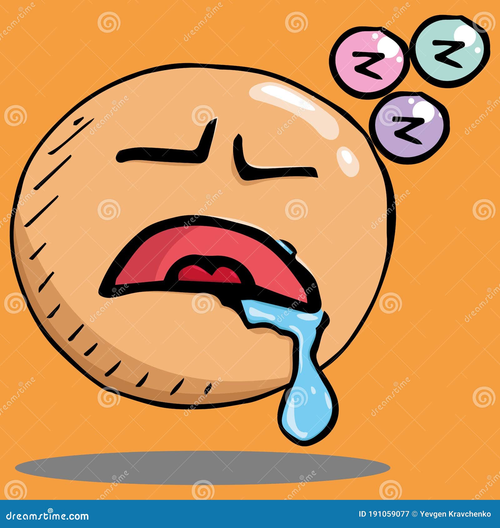 Smile Face Icon. Vector Illustration Face with Emotions. Hand Drawn