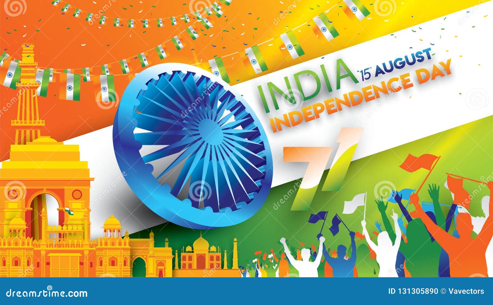 India Independence Day Banner Vector Art Icons and Graphics for Free  Download