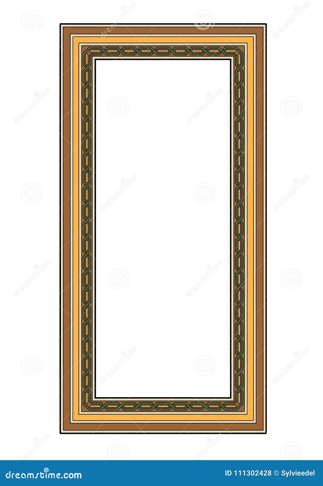 Elongated frame stock vector. Illustration of texture 111302428