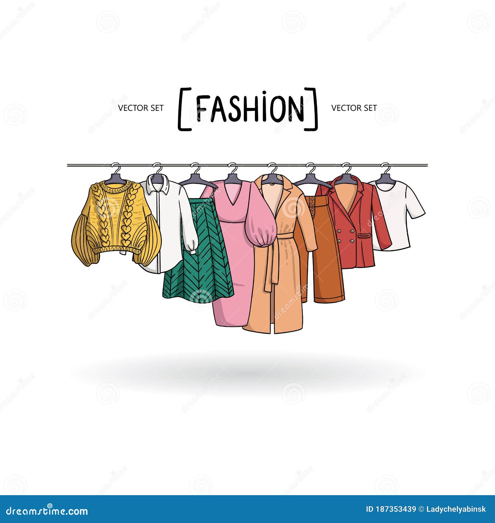 Et Stylish Clotheswoman Trendy Fashion Clothes Stock Photo