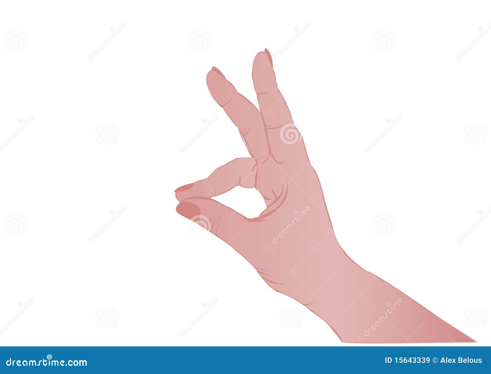Vector Illustration A Female Hand Stock Vector - Illustration of