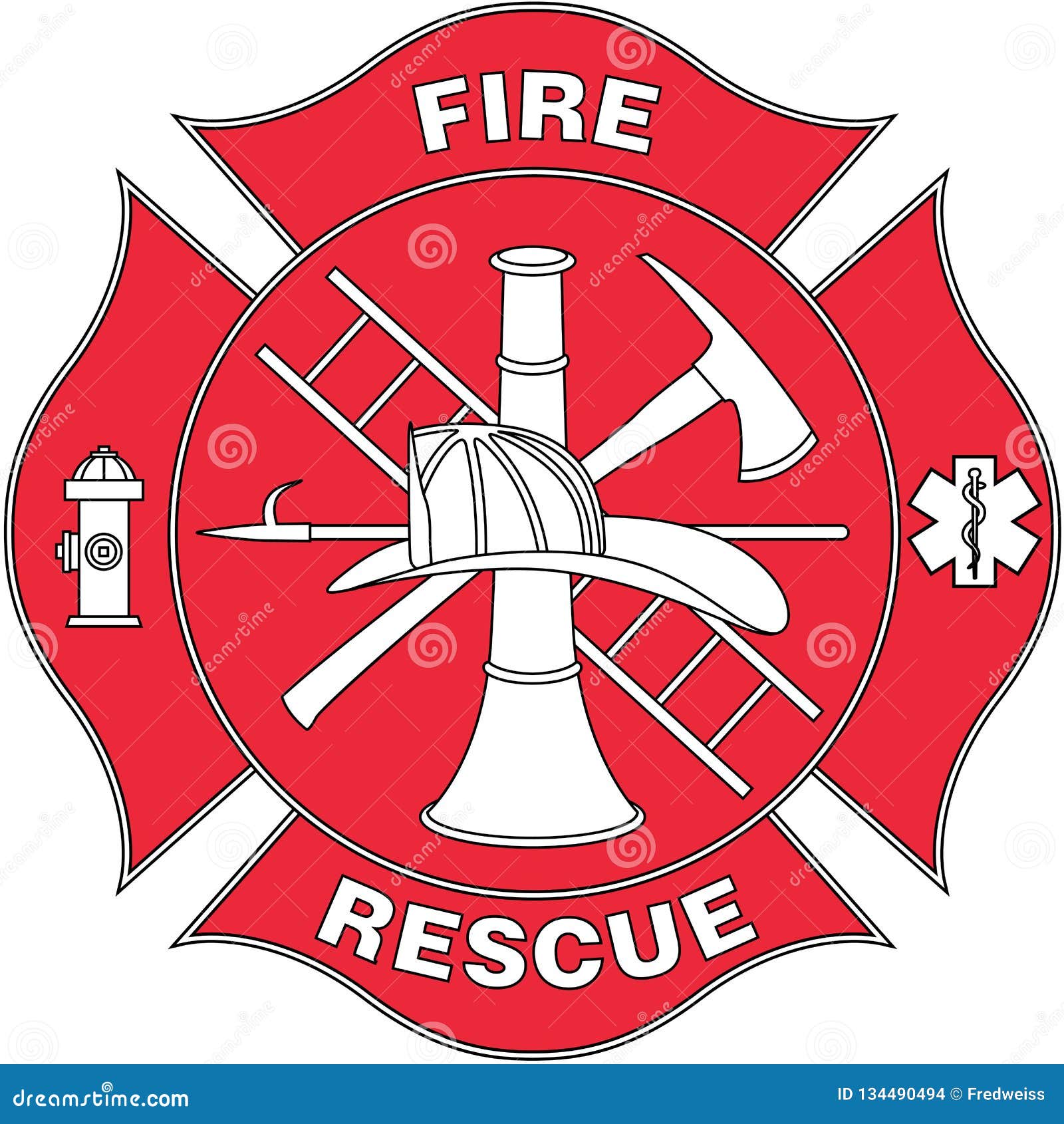 Fire And Rescue Badge Svg