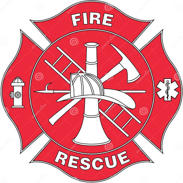 Fire and Rescue Logo Vector Illustration Stock Vector - Illustration of ...