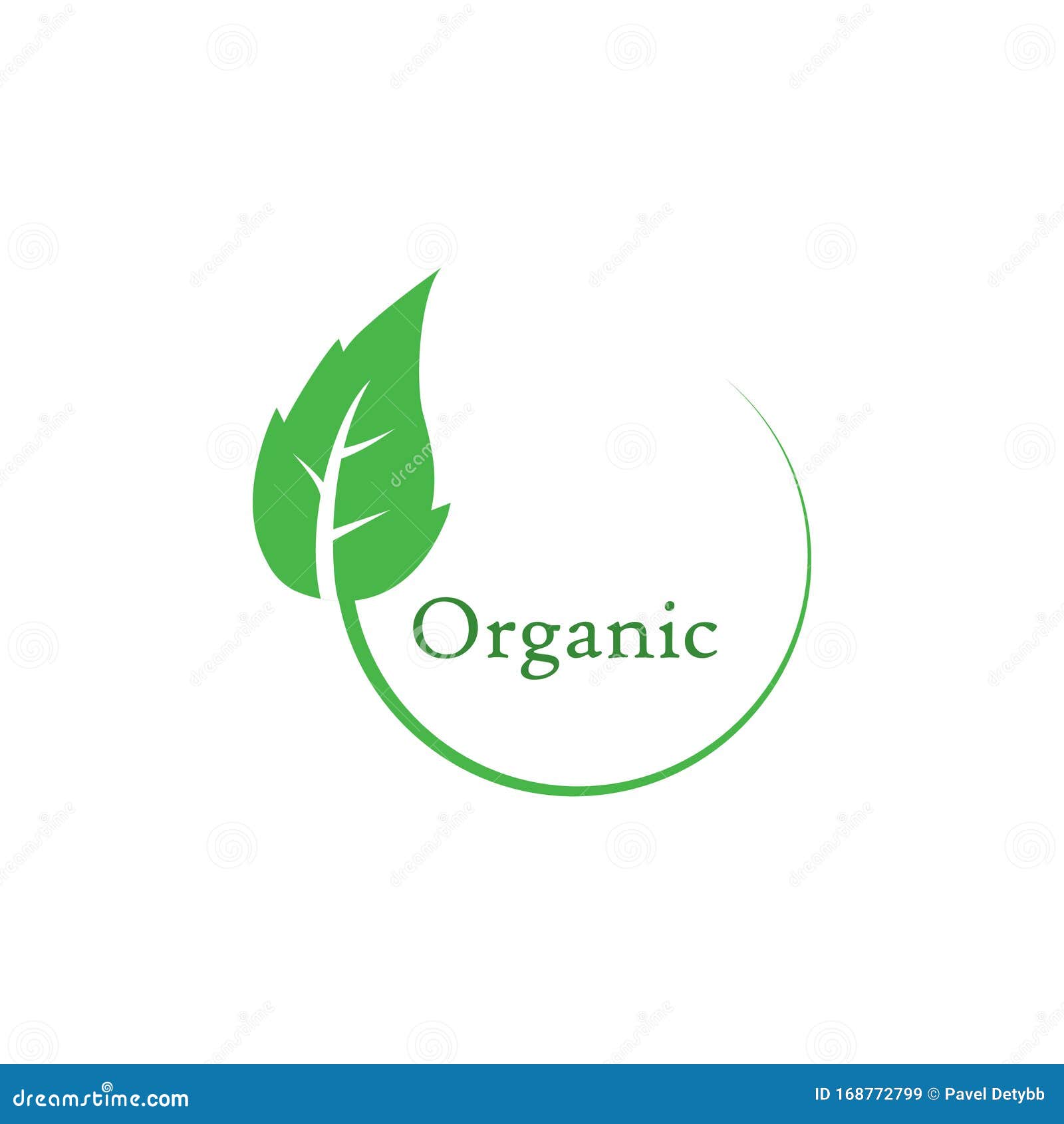 Green Leaf, Organic Icon. Vector Illustration, Flat Design Stock Vector