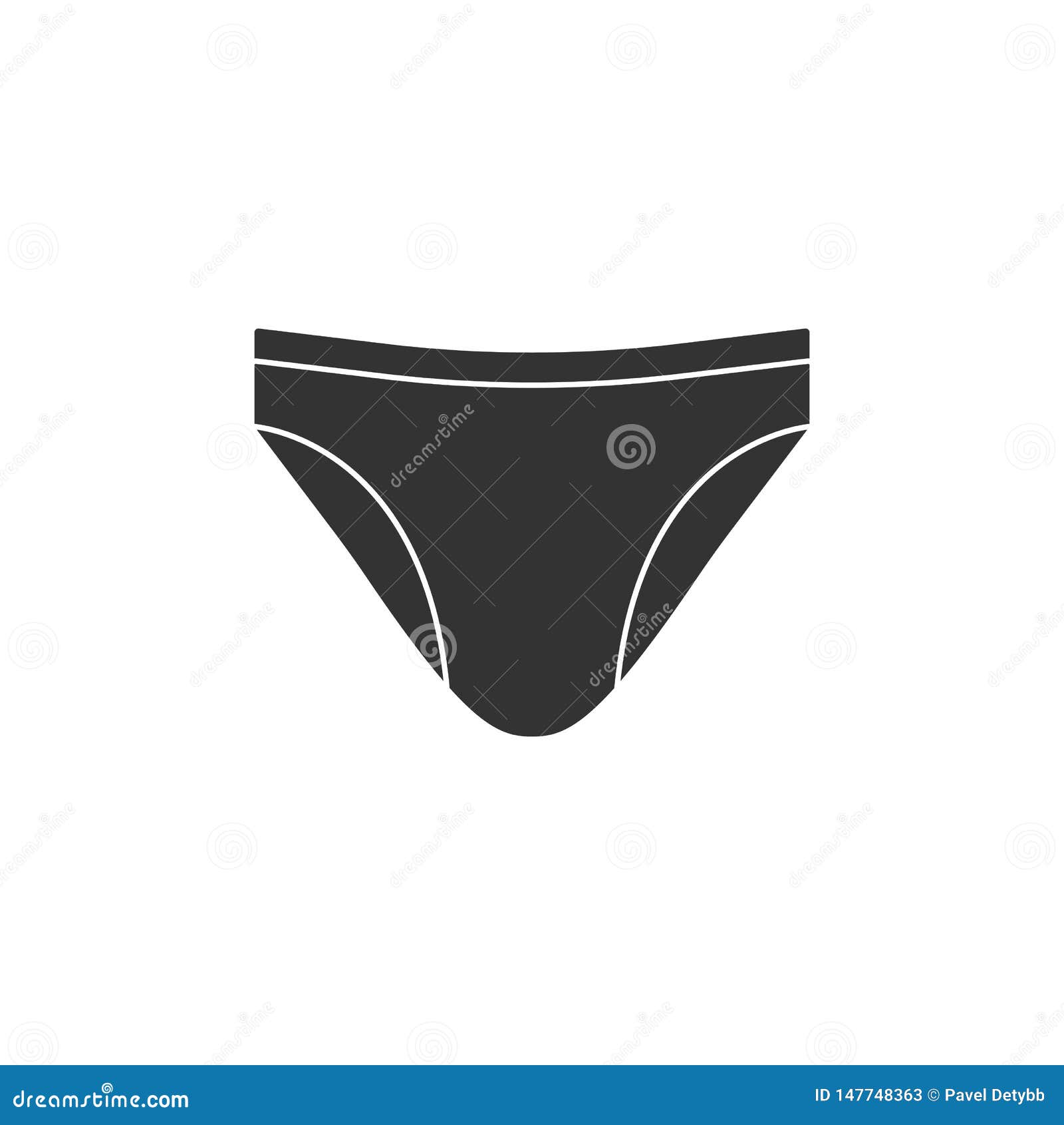Men Underwear Icon. Vector Illustration, Flat Design Stock Illustration ...