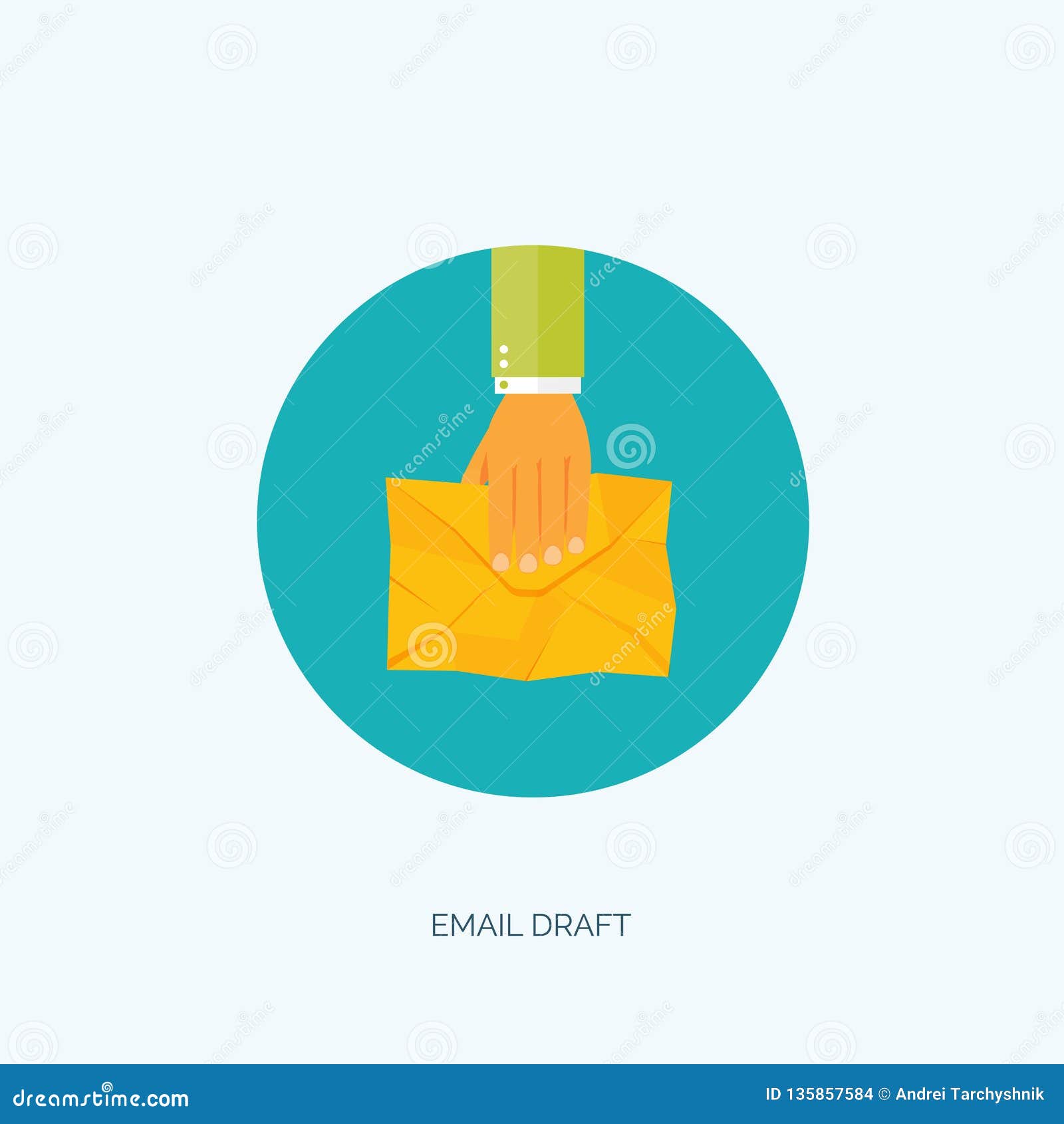 Vector Illustration. Flat Envelope. Emailing, Global Communication