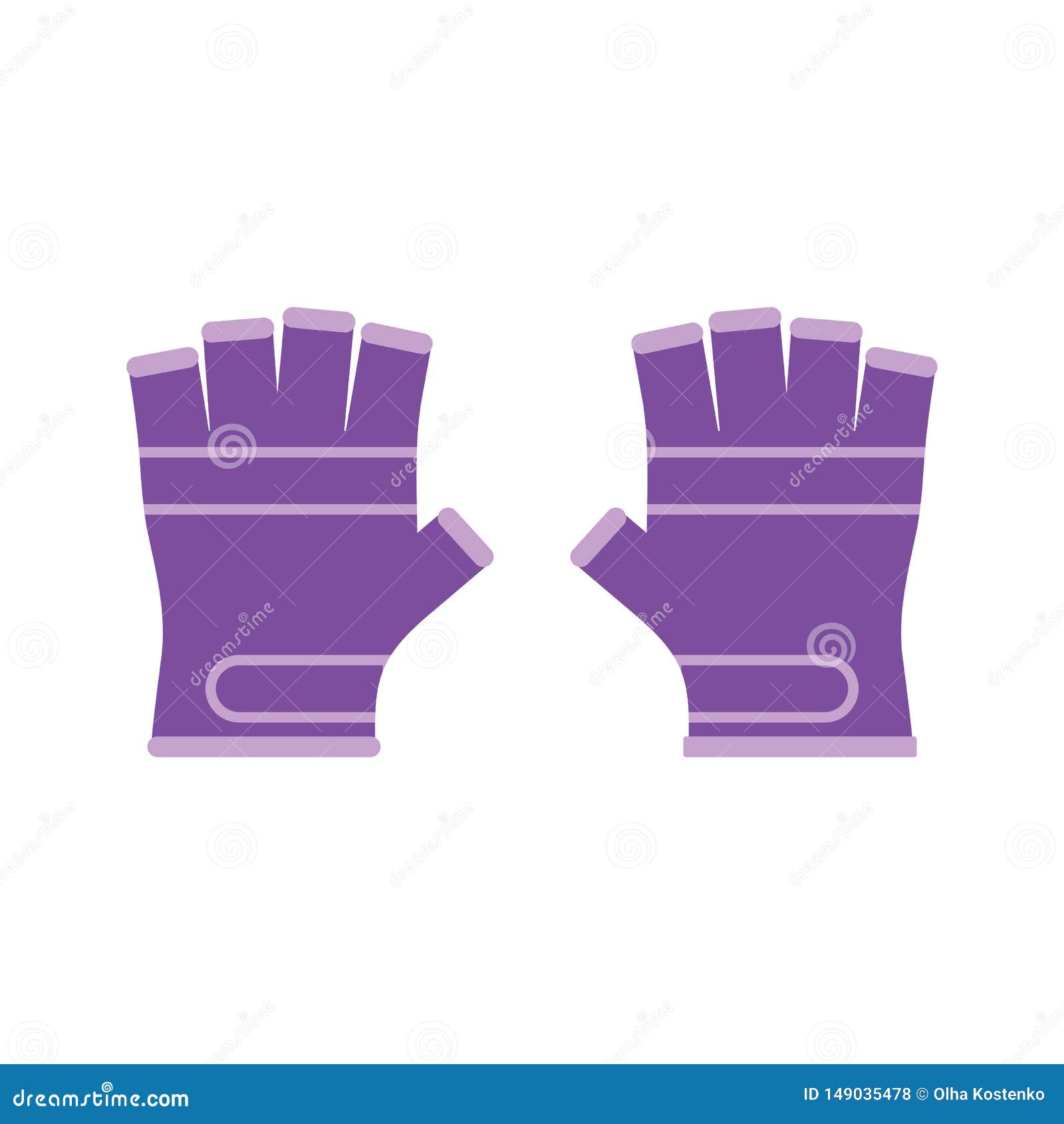 Vector Illustration. Flat Sport Gloves Icon Stock Vector Illustration of healthy, gloves