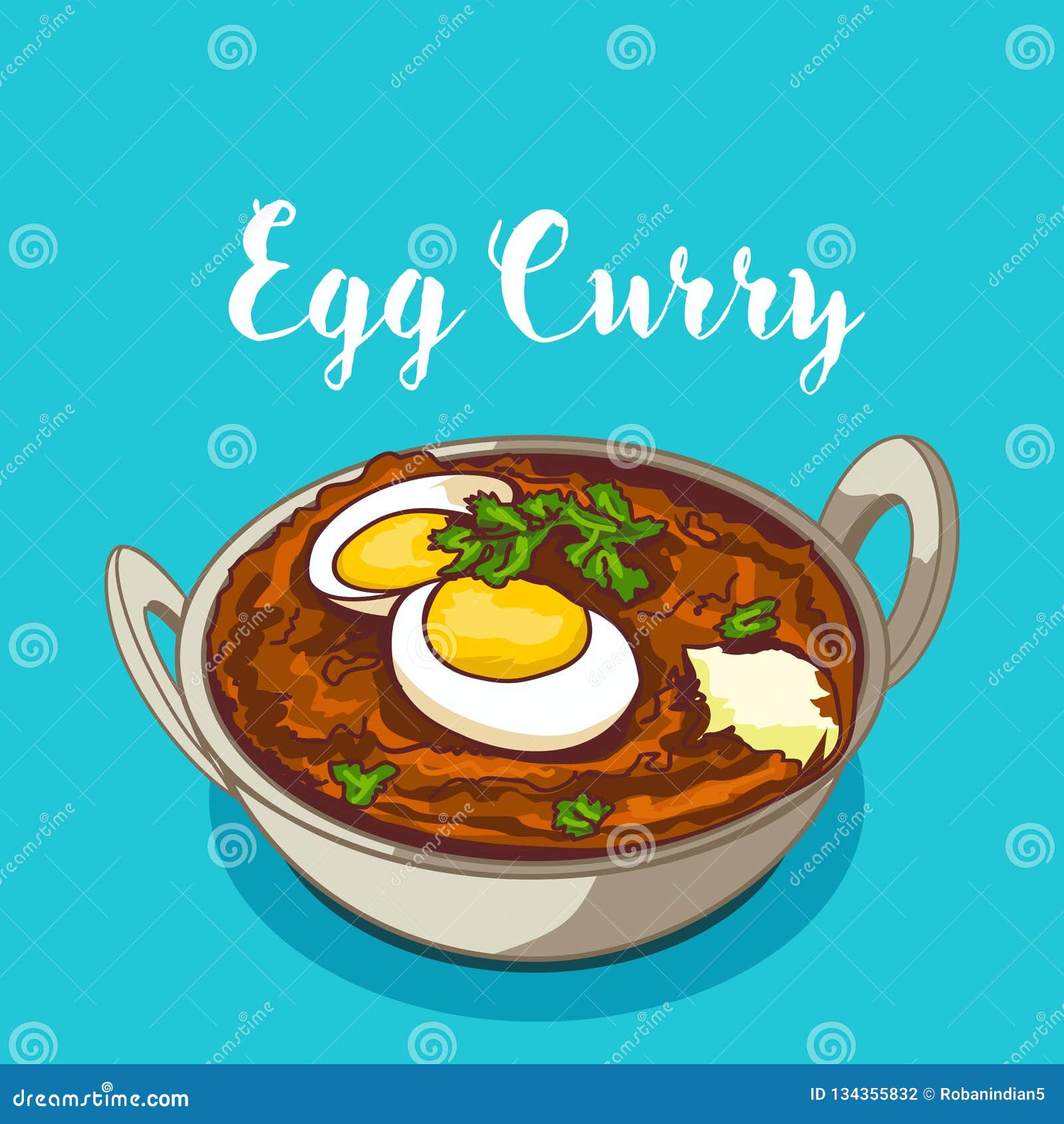Indian Curry A Famous Dish In India Vector Illustration no-matter-how-you-cook-eggs-they-are-the-most-popular-dish-in-my