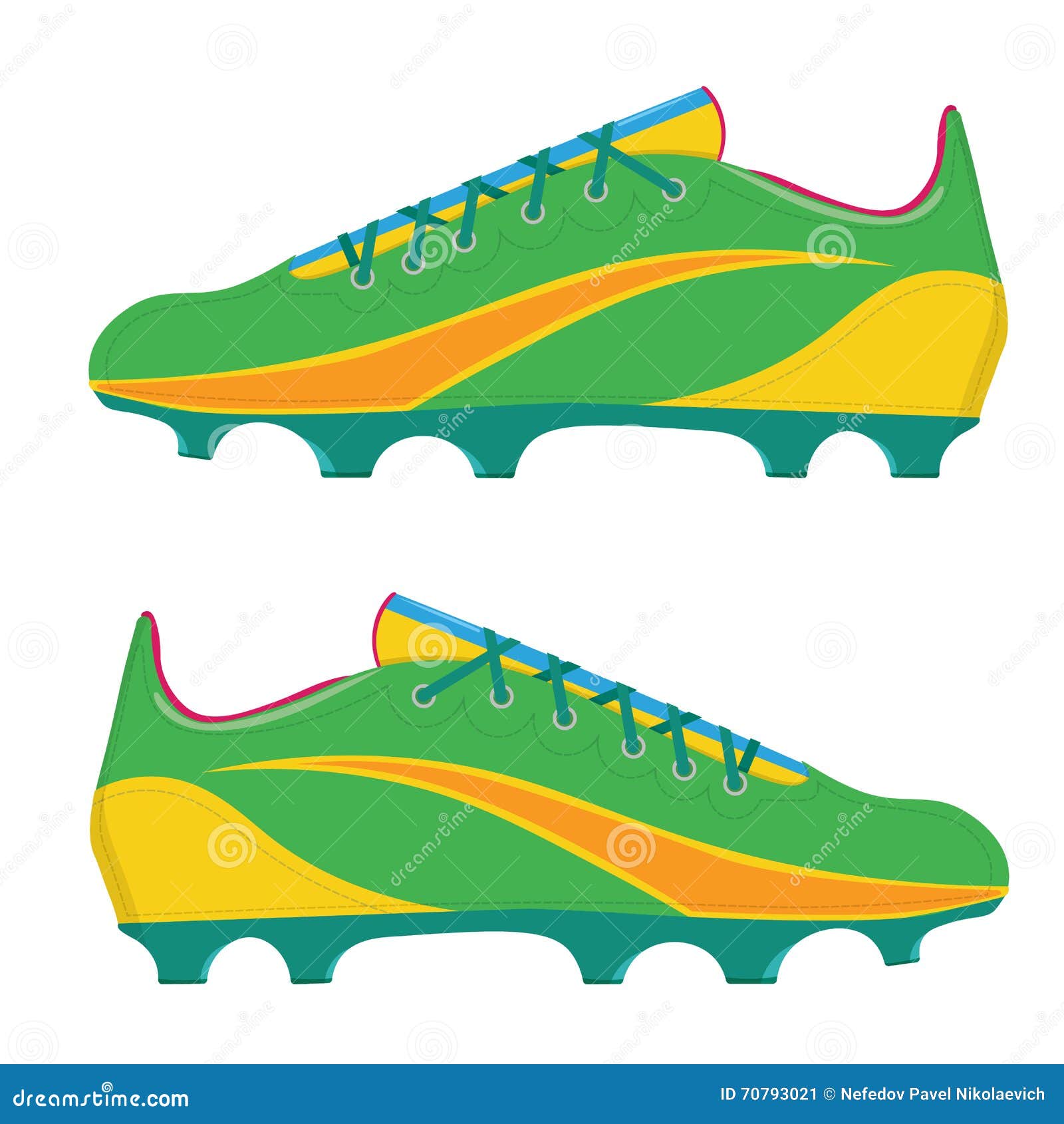 Vector Illustration a Football Soccer Boots Isolated on a White ...