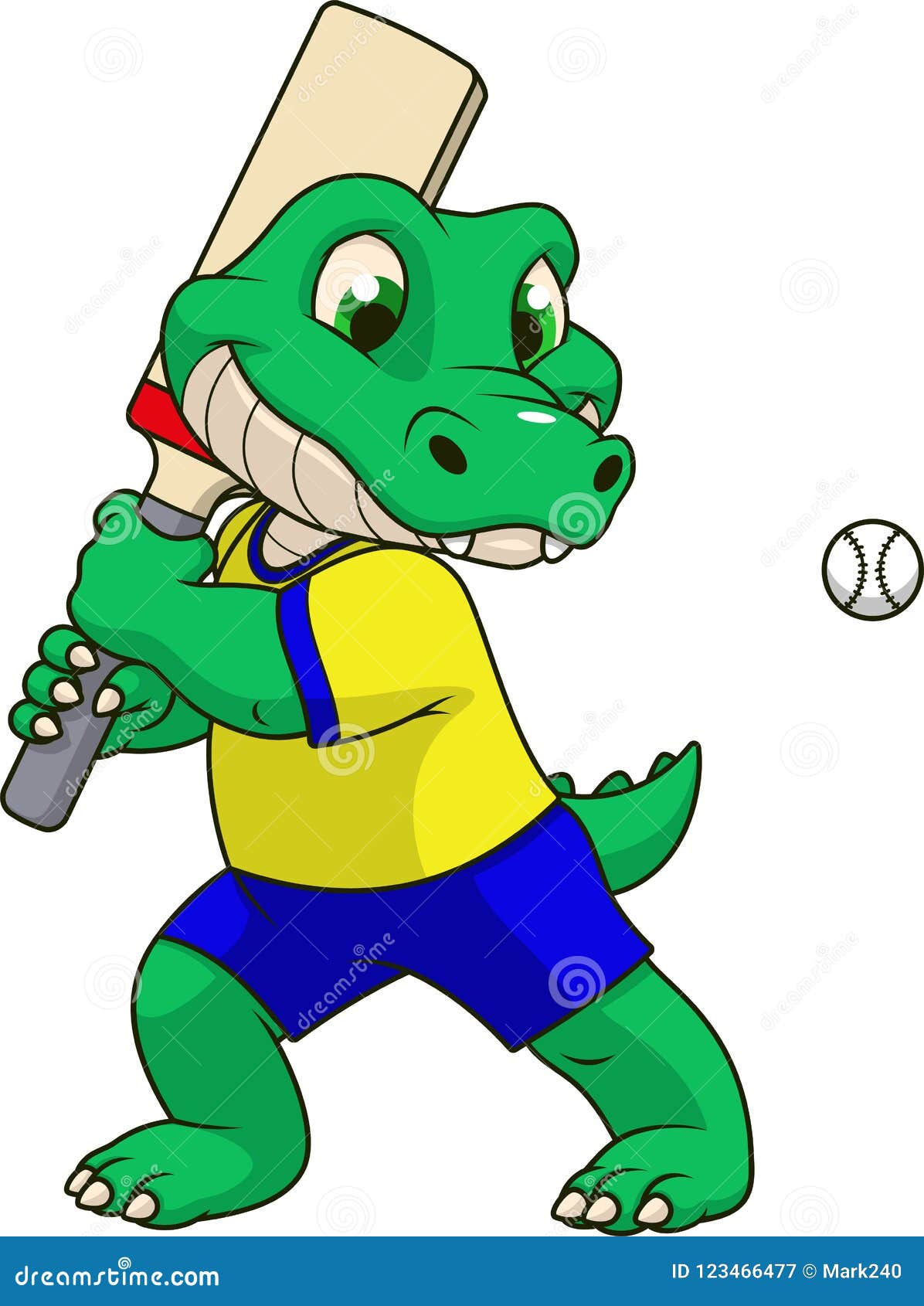 Funny Crocodile Playing Cricket Stock Vector - Illustration of animal, curious: 123466477 Funny Crocodile Playing Cricket Stock Vector - Illustration of animal, curious: 123466477